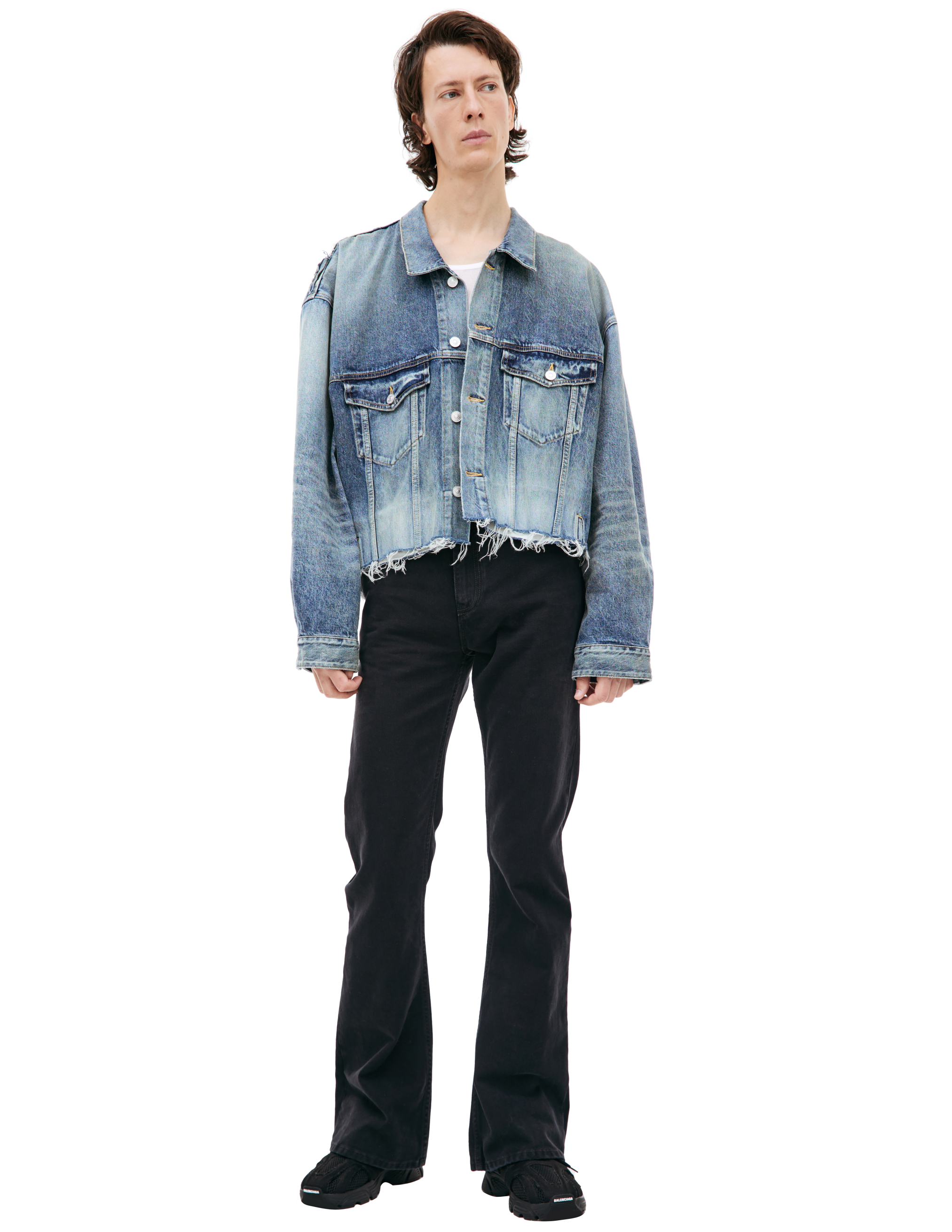 BALENCIAGA DENIM JACKET WITH BUTTONS 