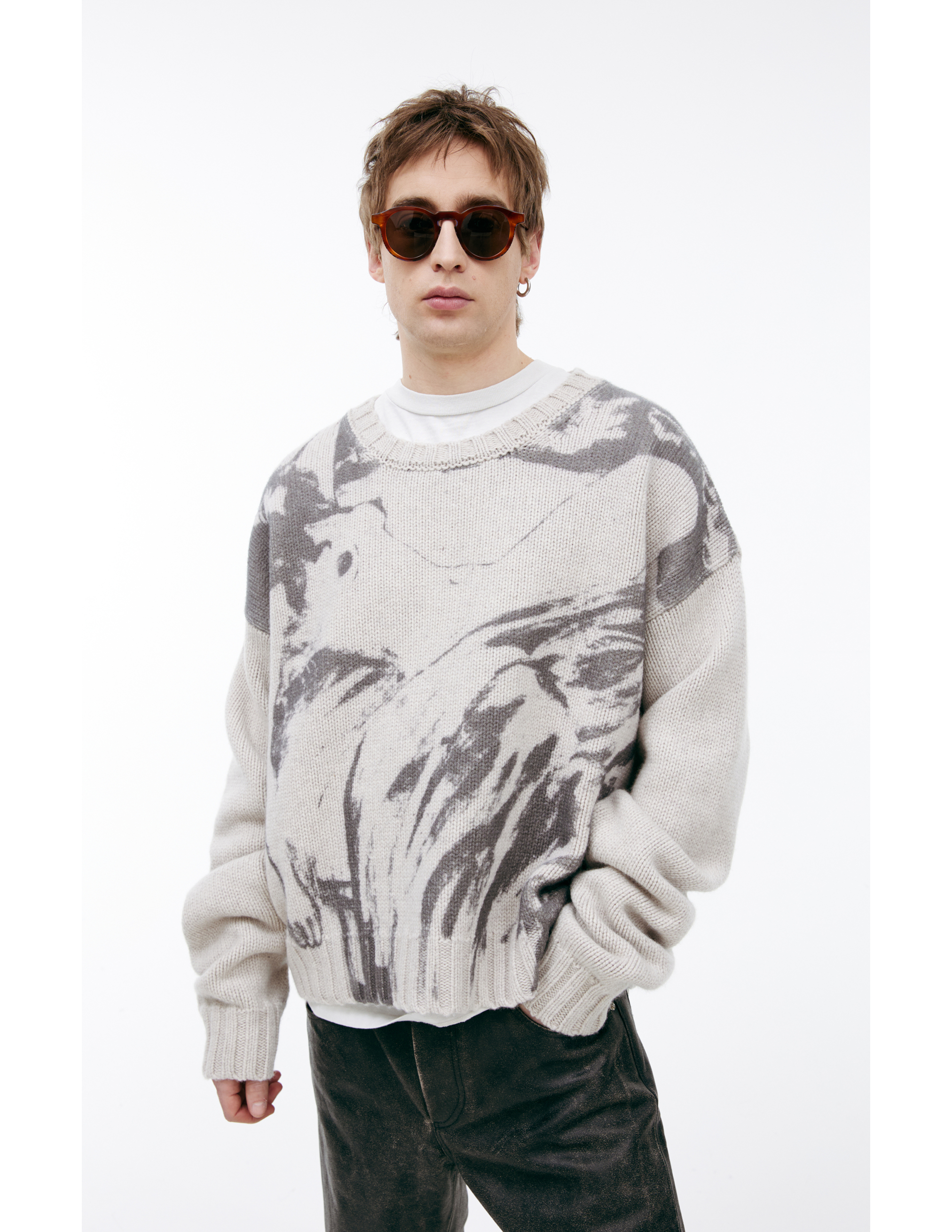 Enfants Riches Deprimes Cashmere Knitted Sweater In Beige