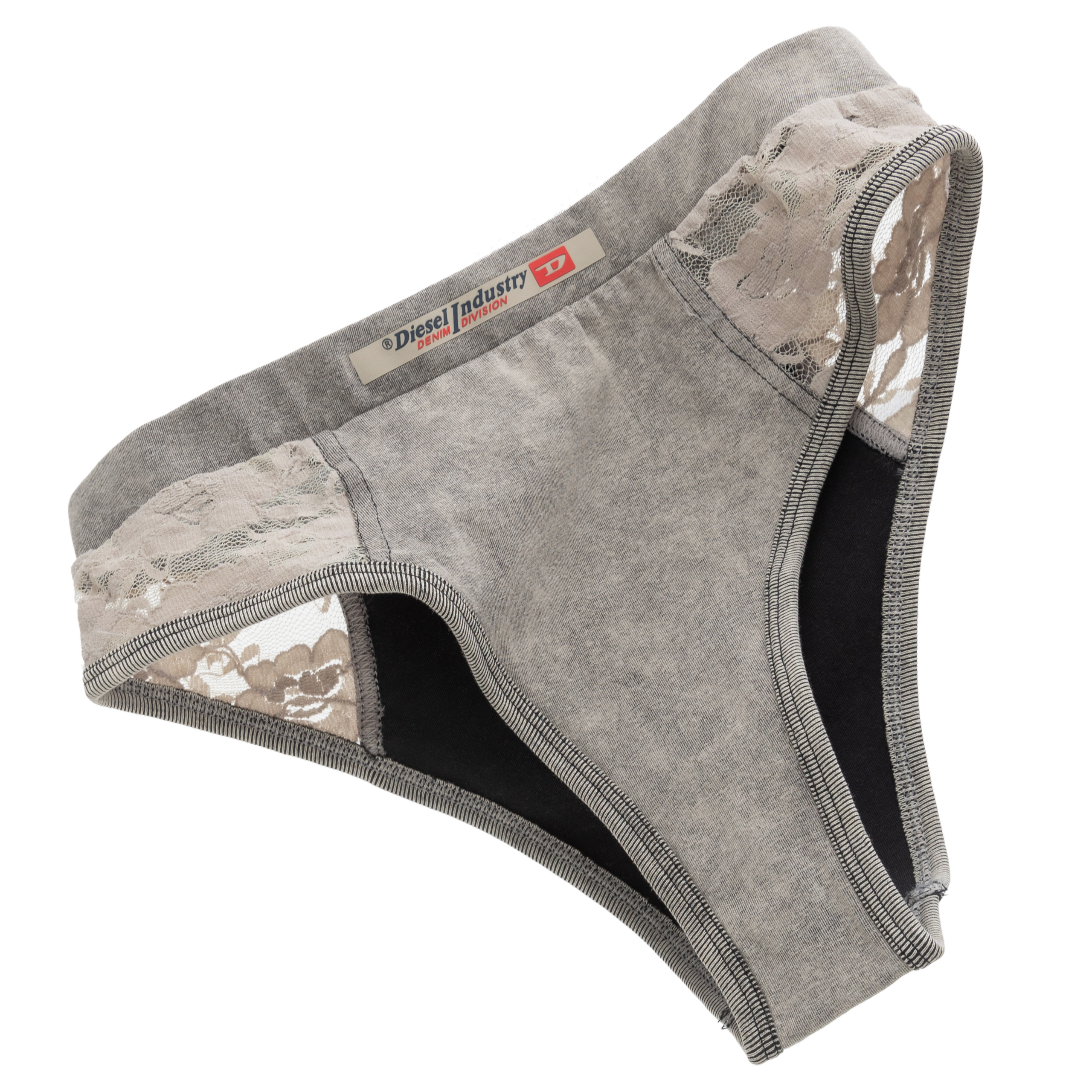 Buy Diesel women grey lace brief ufpn-denim-lace-bikini for