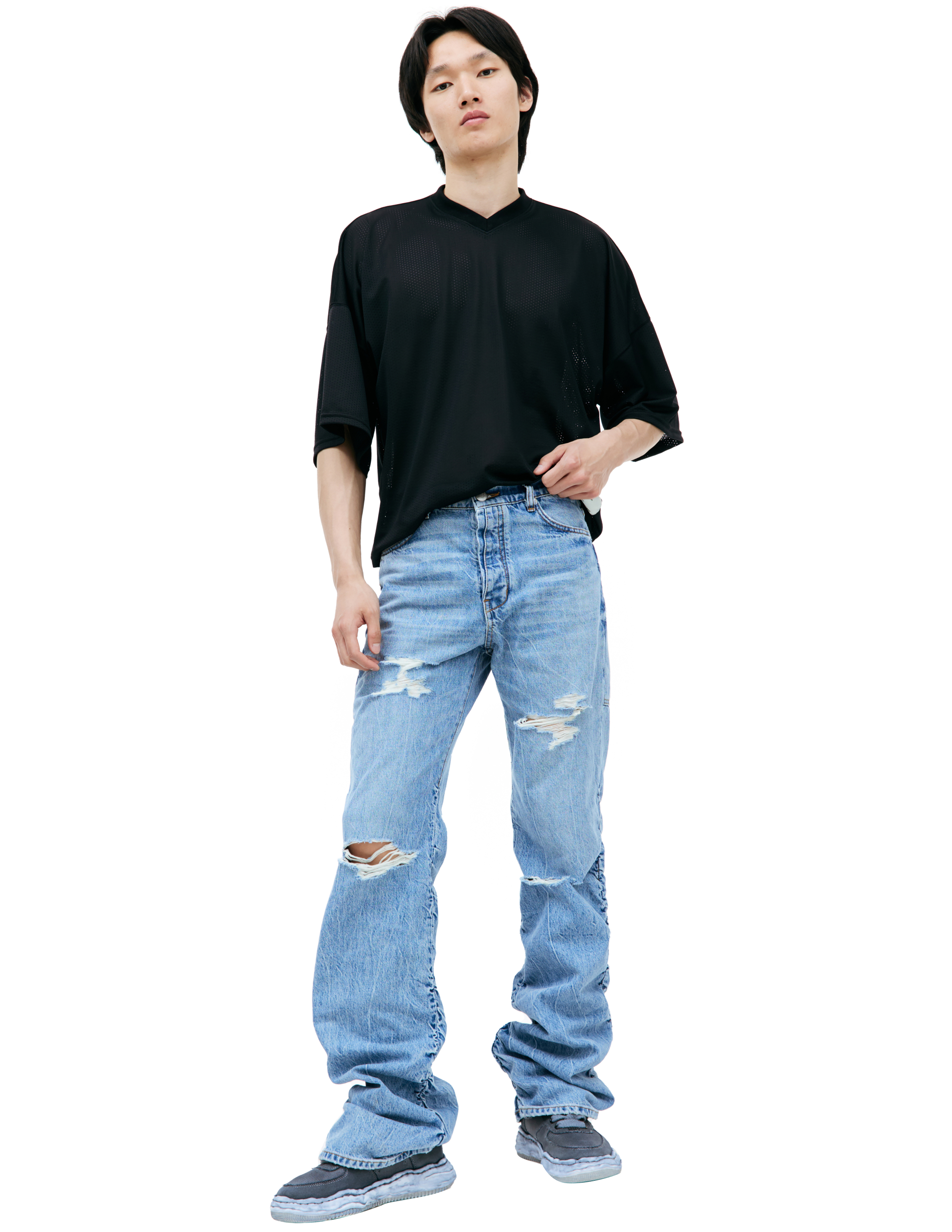 Shop B1archive Blue Shitted Jeans