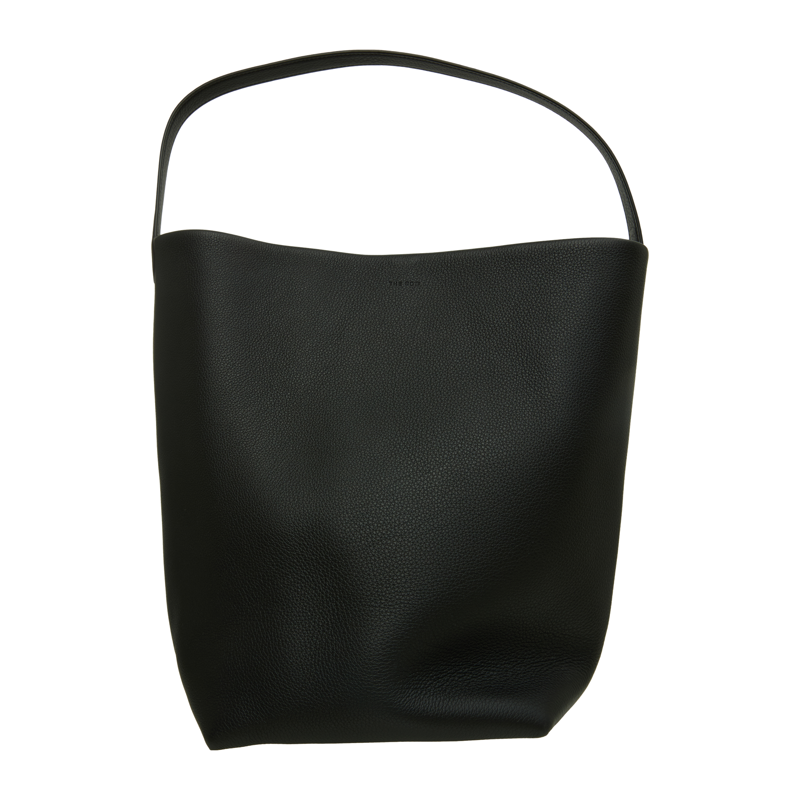 The Row Leather Tote Bag N/s Park Large In Black