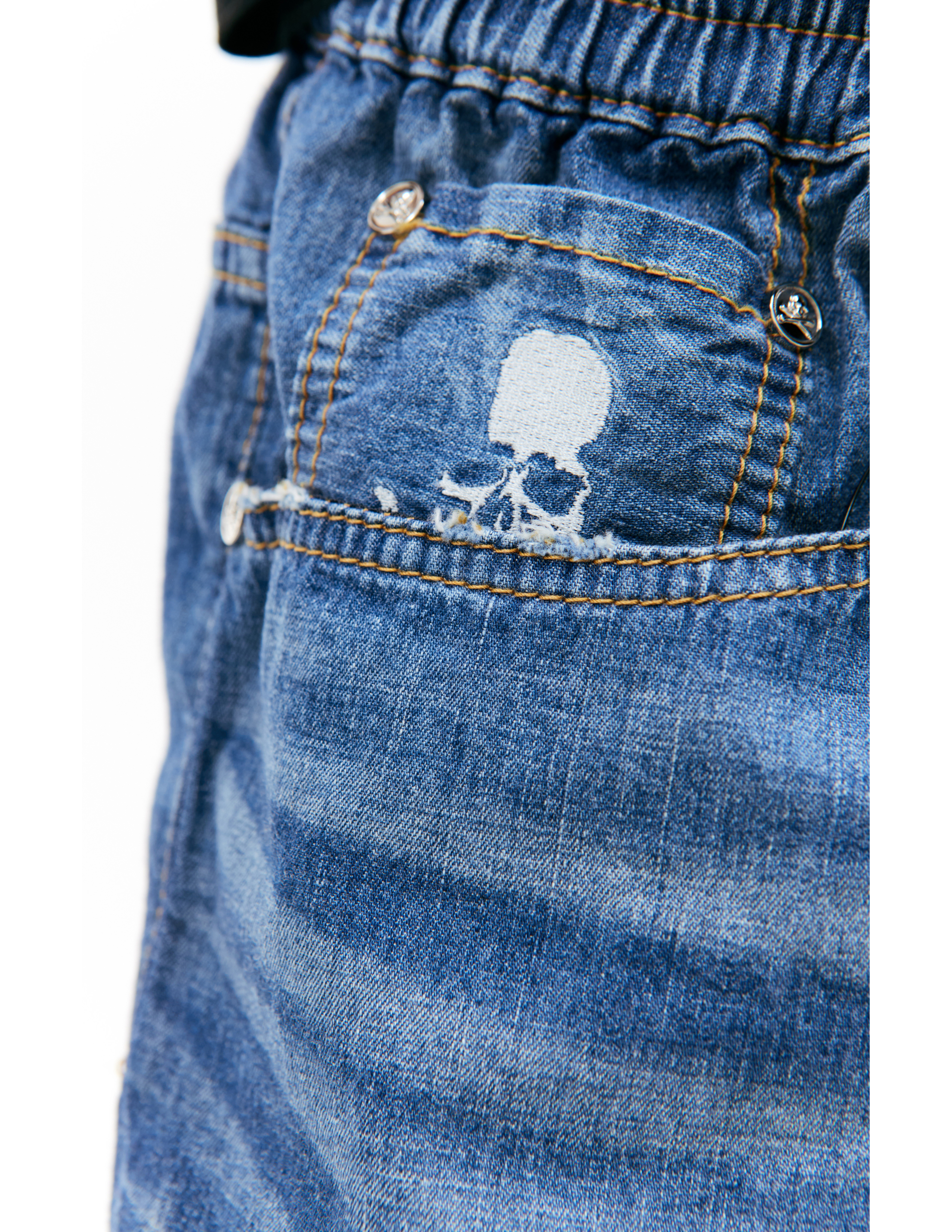 Shop Mastermind Japan Blue Denim Shorts
