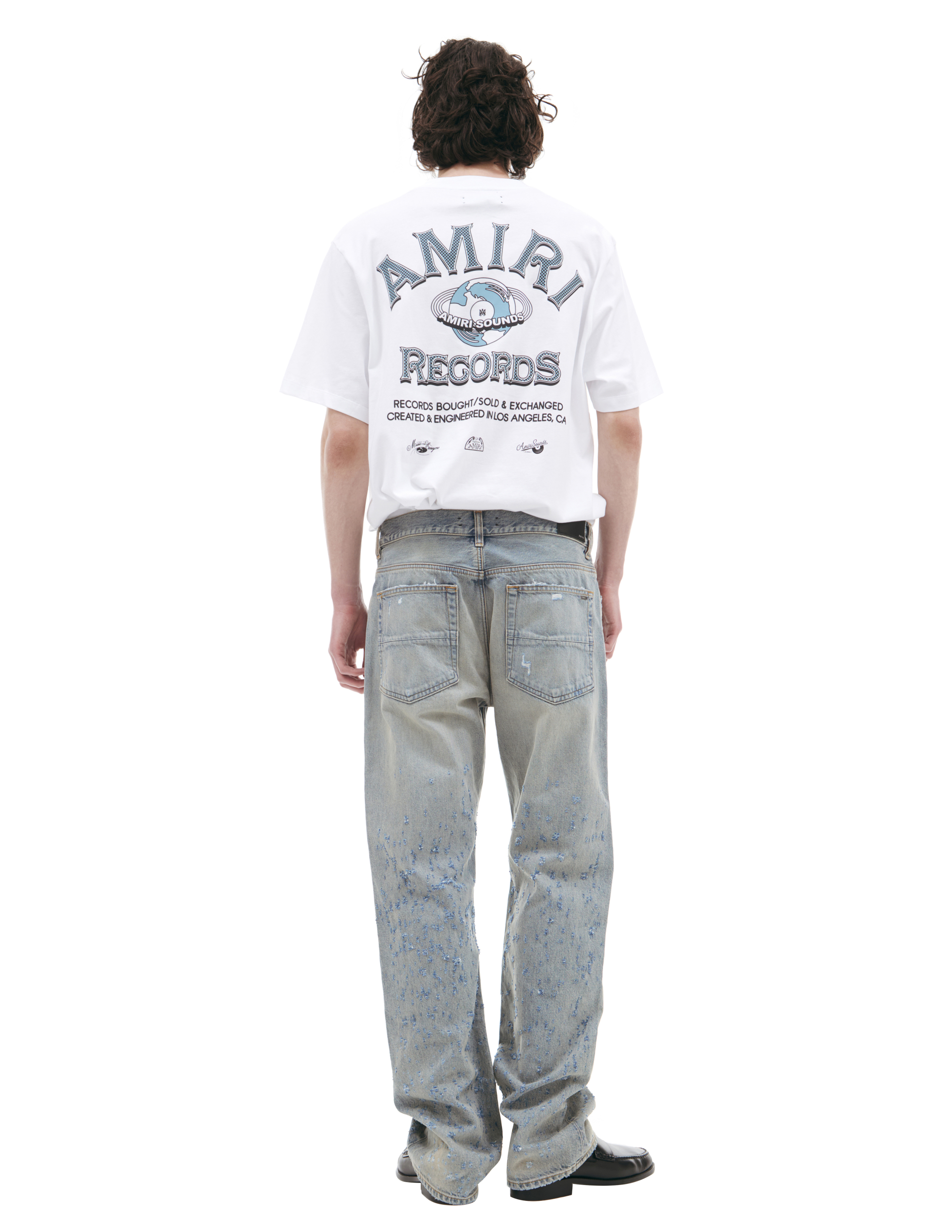 Amiri Ripped Jeans With Scuffs In Blue