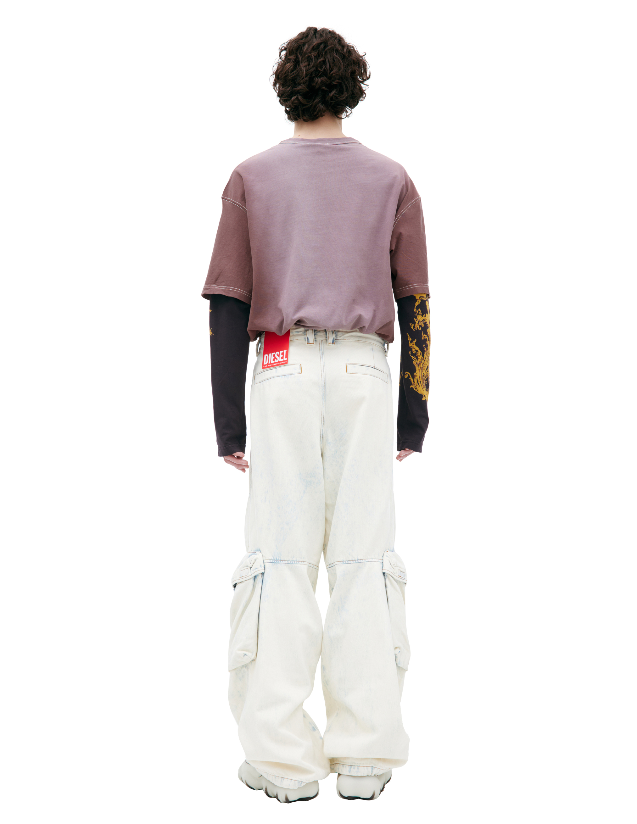 Diesel Wide Jeans D-arne 0cbcv In White