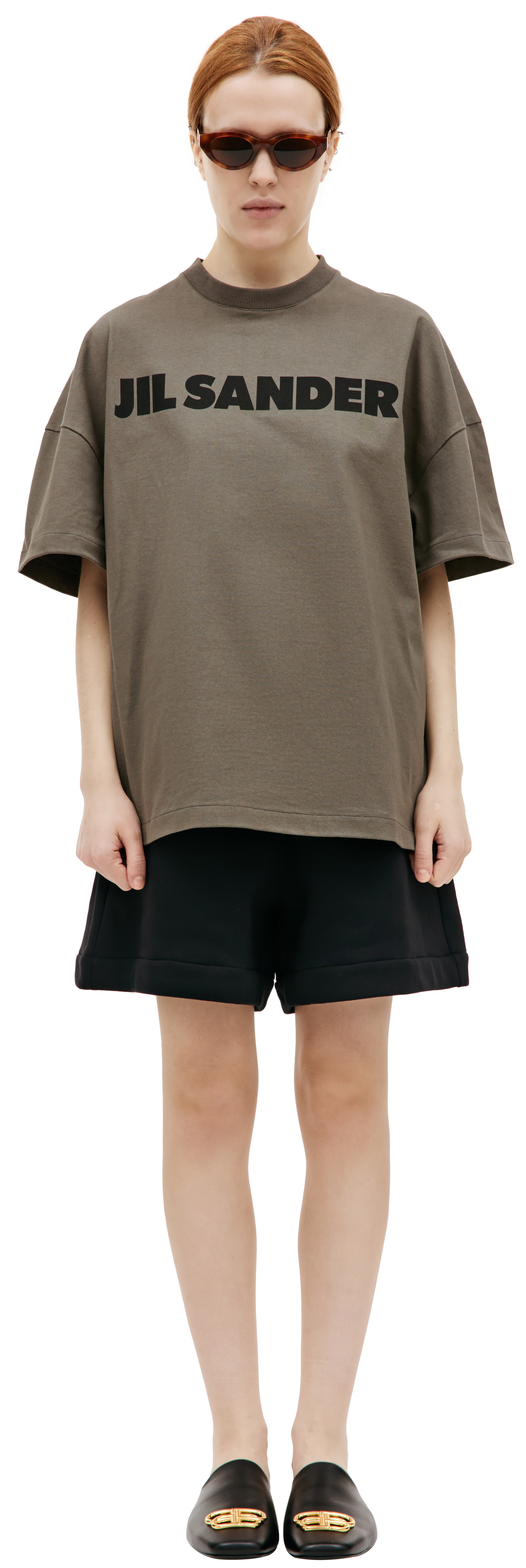 Buy Jil Sander women green logo printed t-shirt for €425