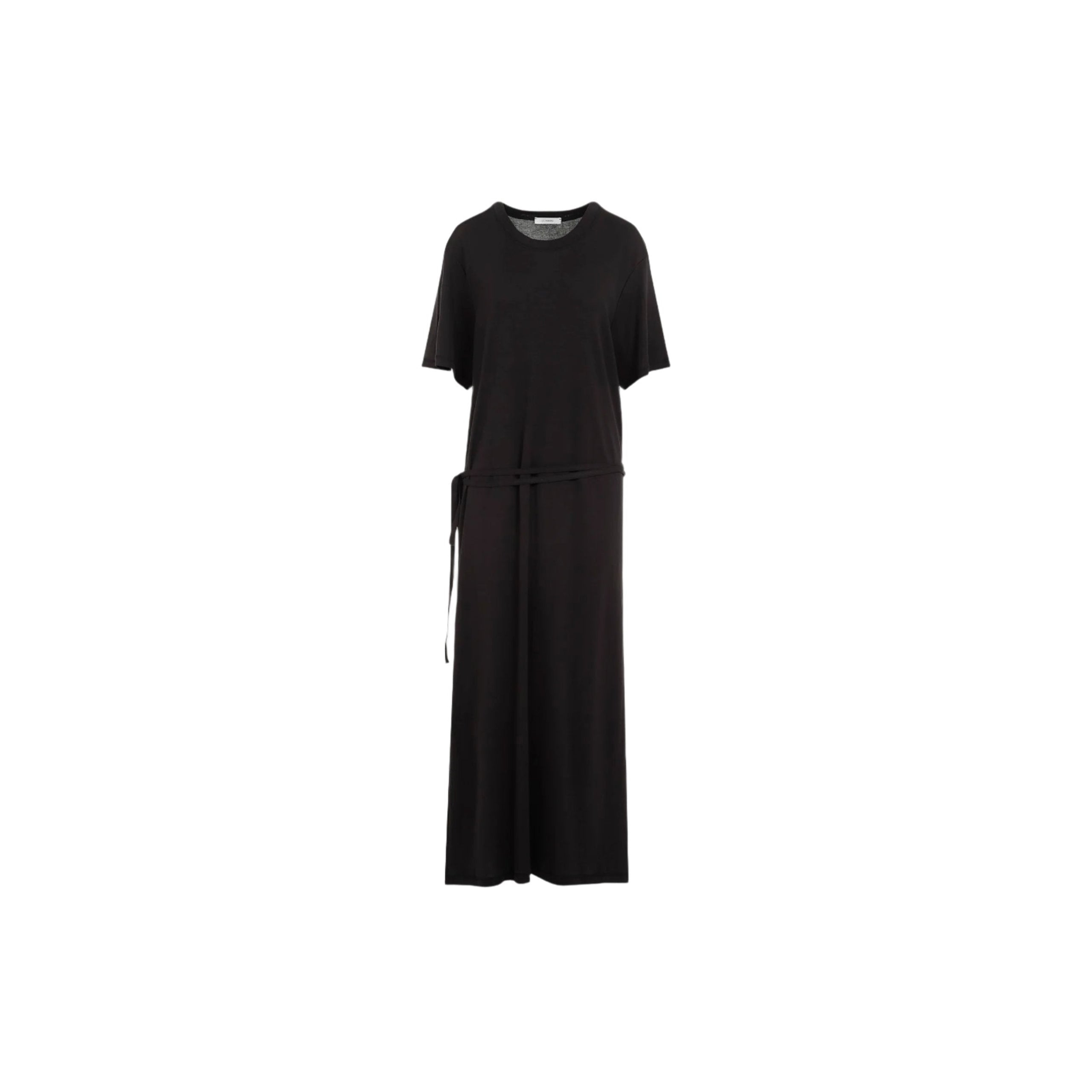 Lemaire Belted Rib T-shirt Dress In Black