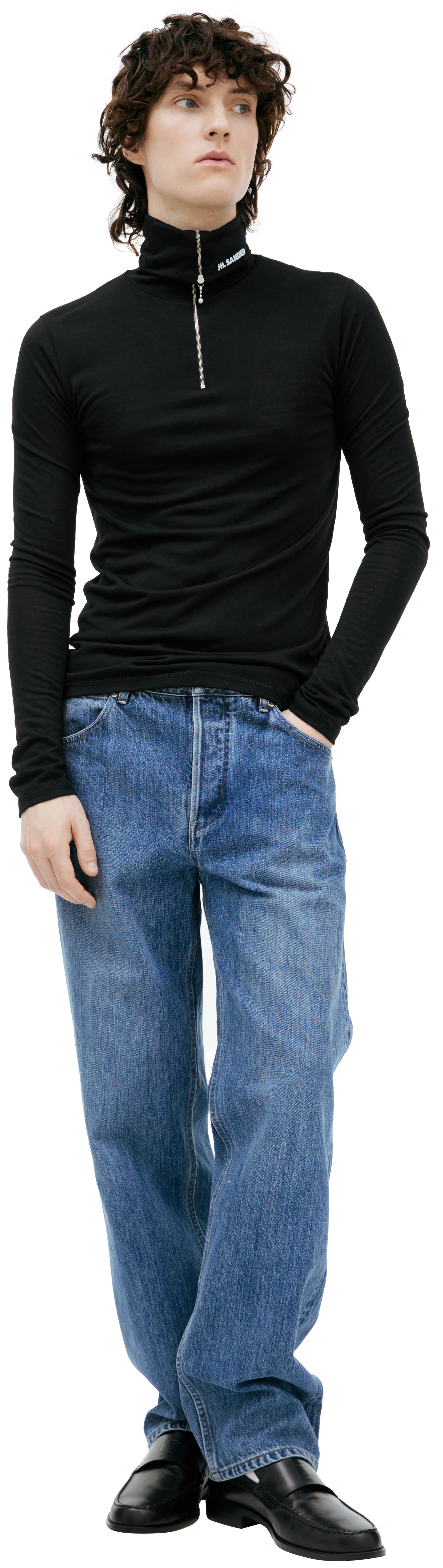 ヌメ太郎 Buy Jil Sander men black zippered turtleneck for $420 online