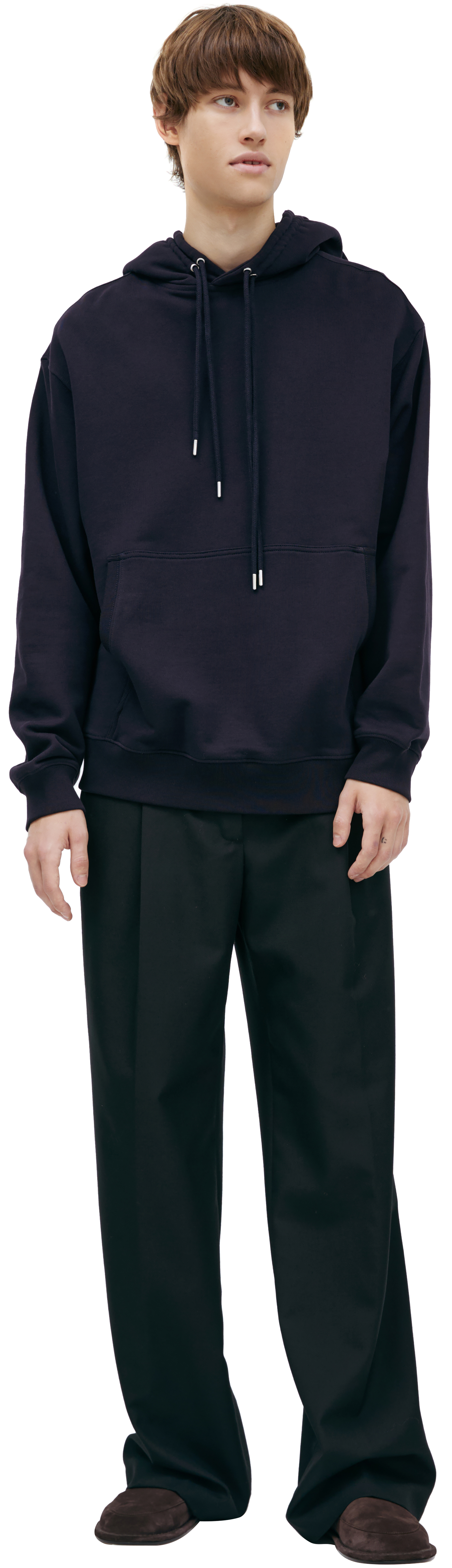 スウェット・トレーナー DRIES VAN NOTEN NAVY BLUE SWEATSHIRT WITH ZIP DETAIL DRIES VAN NOTEN Merino Wool Sweater for Men | MR PORTER