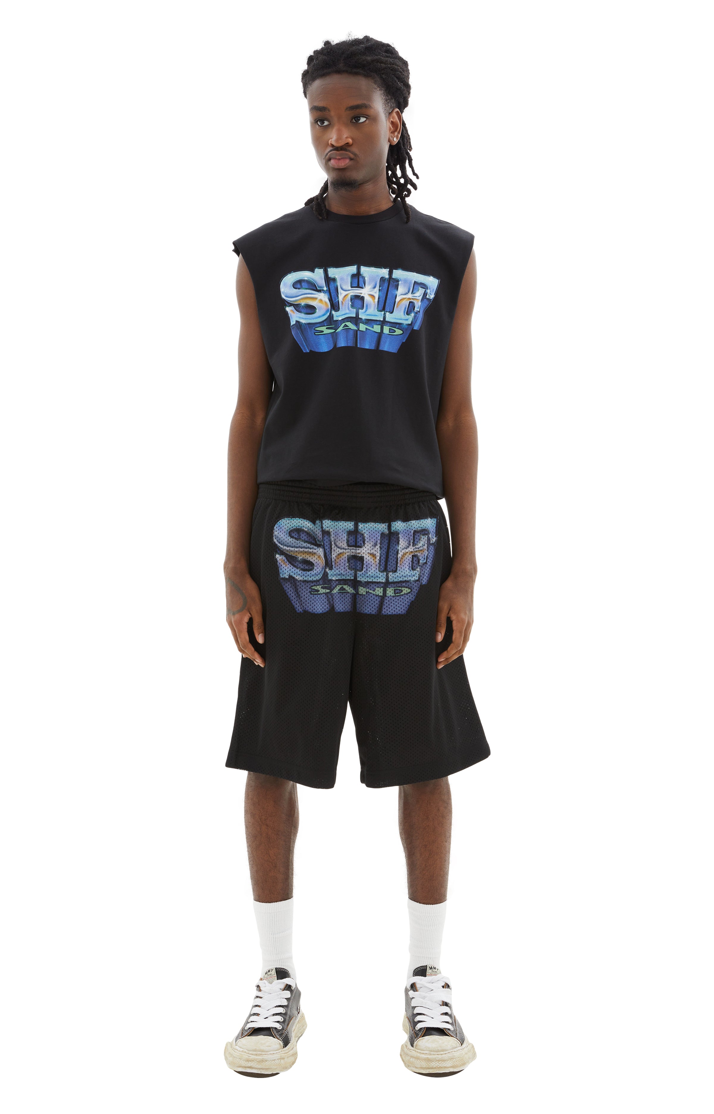 【SKY HIGH FARM WORKWEAR】SHF SAND Msize Buy SKY HIGH FARM WORKWEAR men shf sand mesh shorts for $168