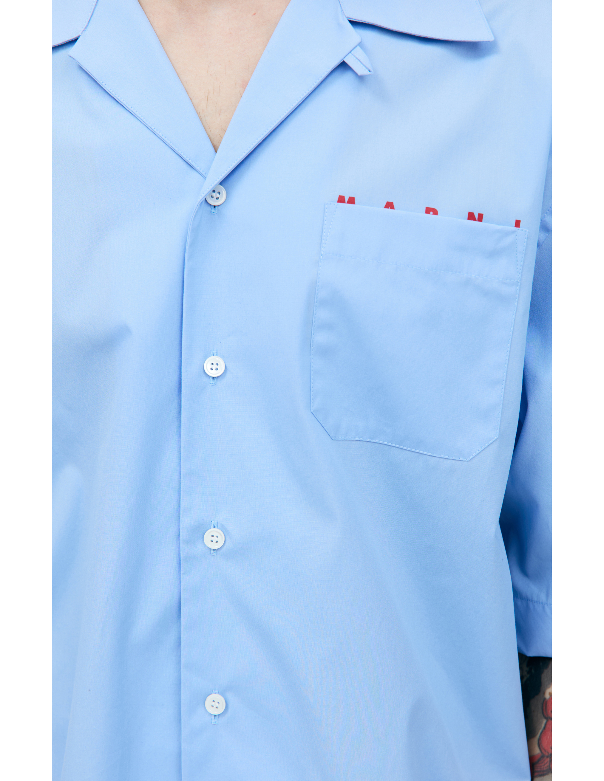 Shop Marni Short-sleeved Shirt In Blue