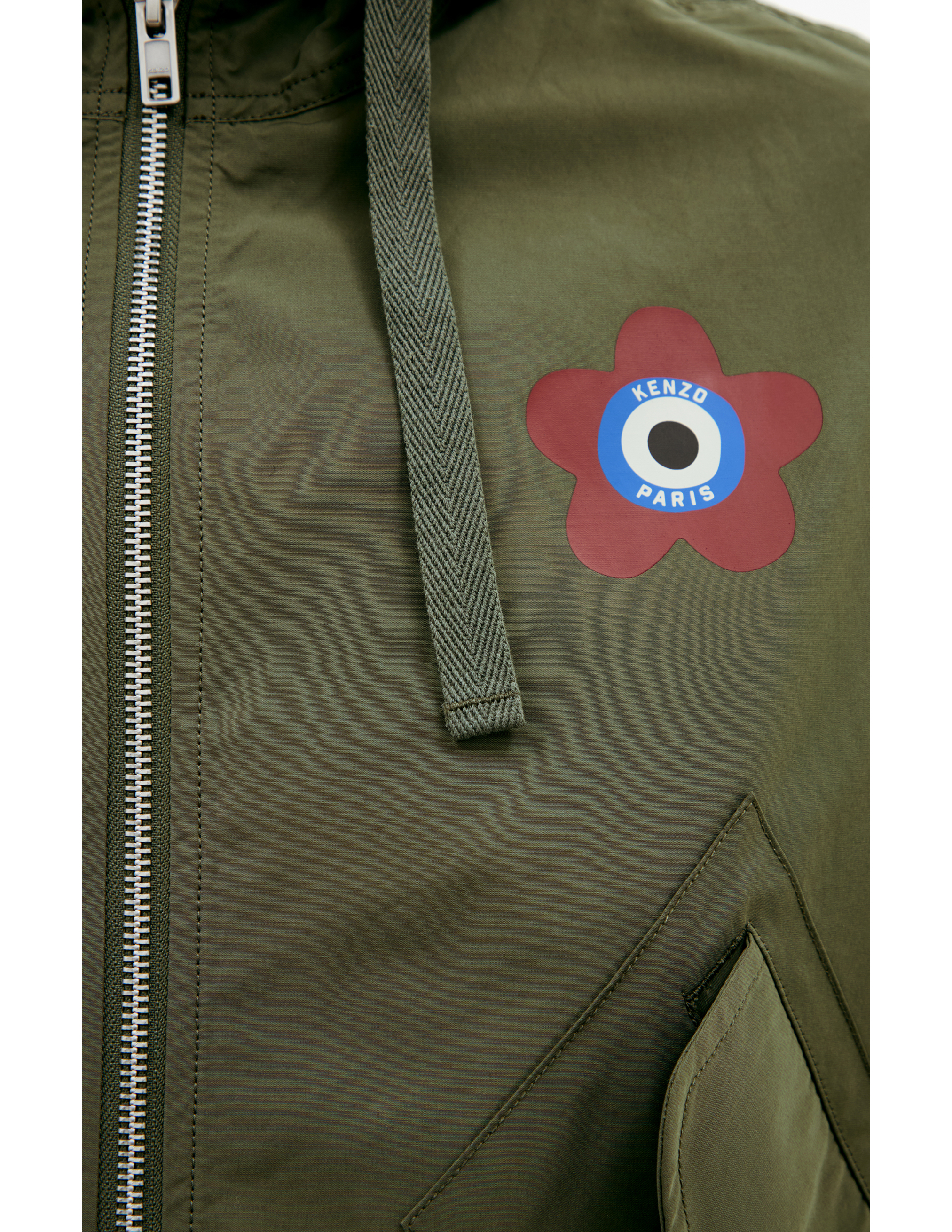 Kenzo Jacket With Patch Pockets In Khaki