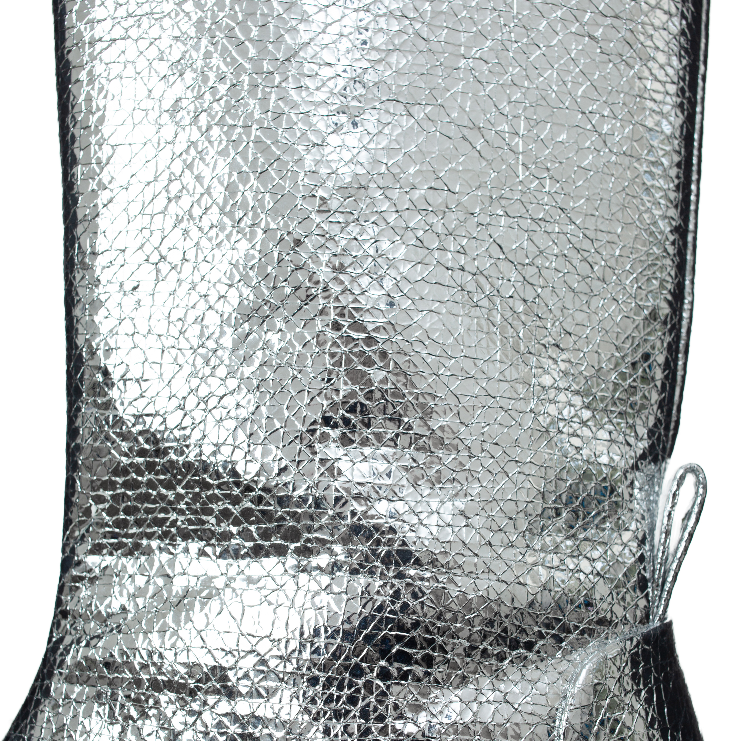 Shop Jil Sander Silver Leather Ankle Boots