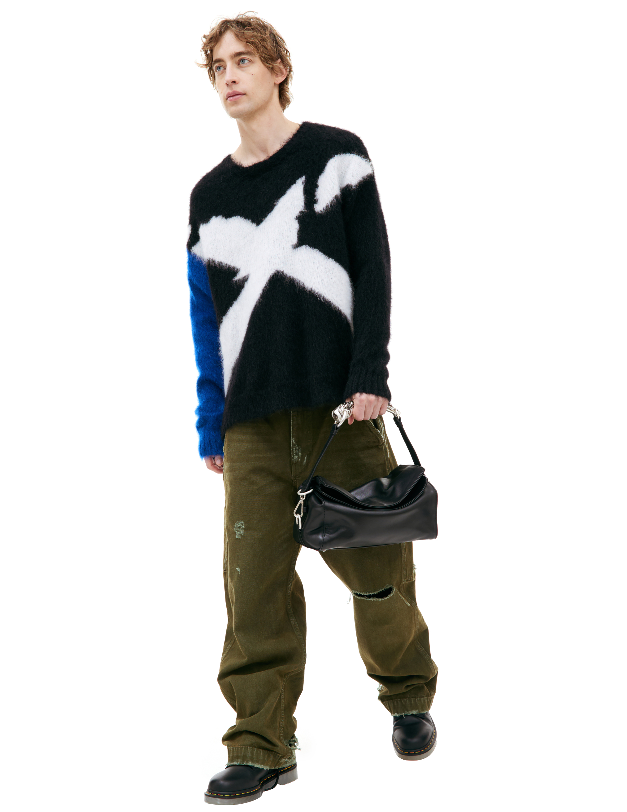 Shop Enfants Riches Deprimes Mohair Oversized Sweater In Multicolor