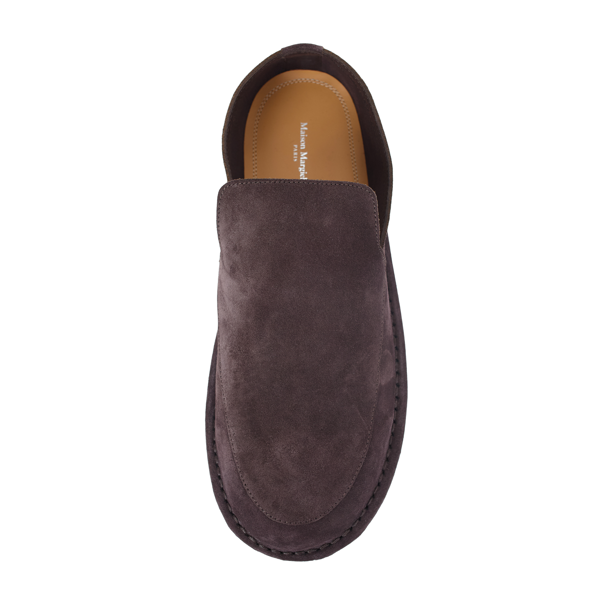 Shop Maison Margiela Suede Loafers In Brown