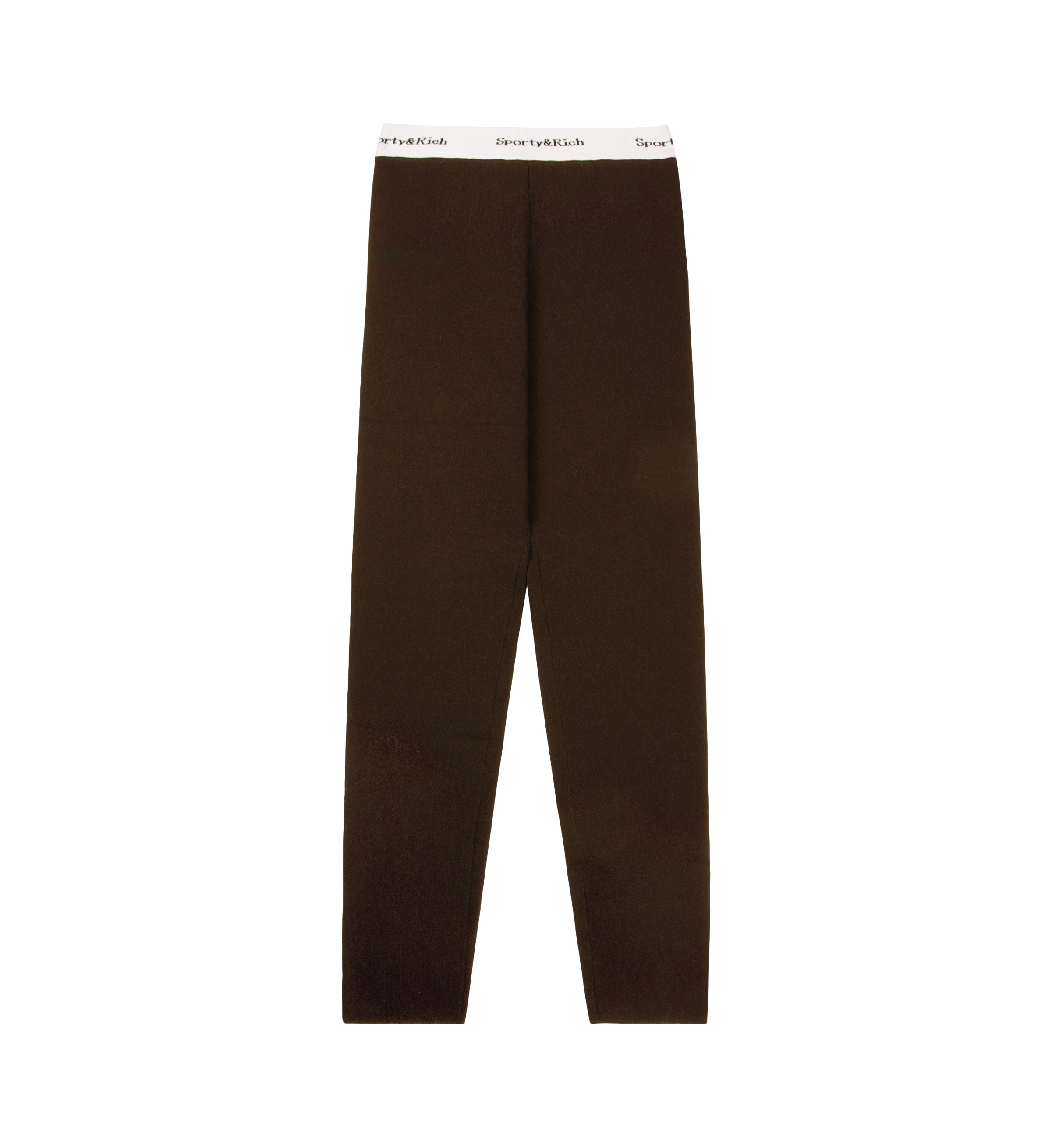 SPORTY & RICH Serif logo knitted leggings