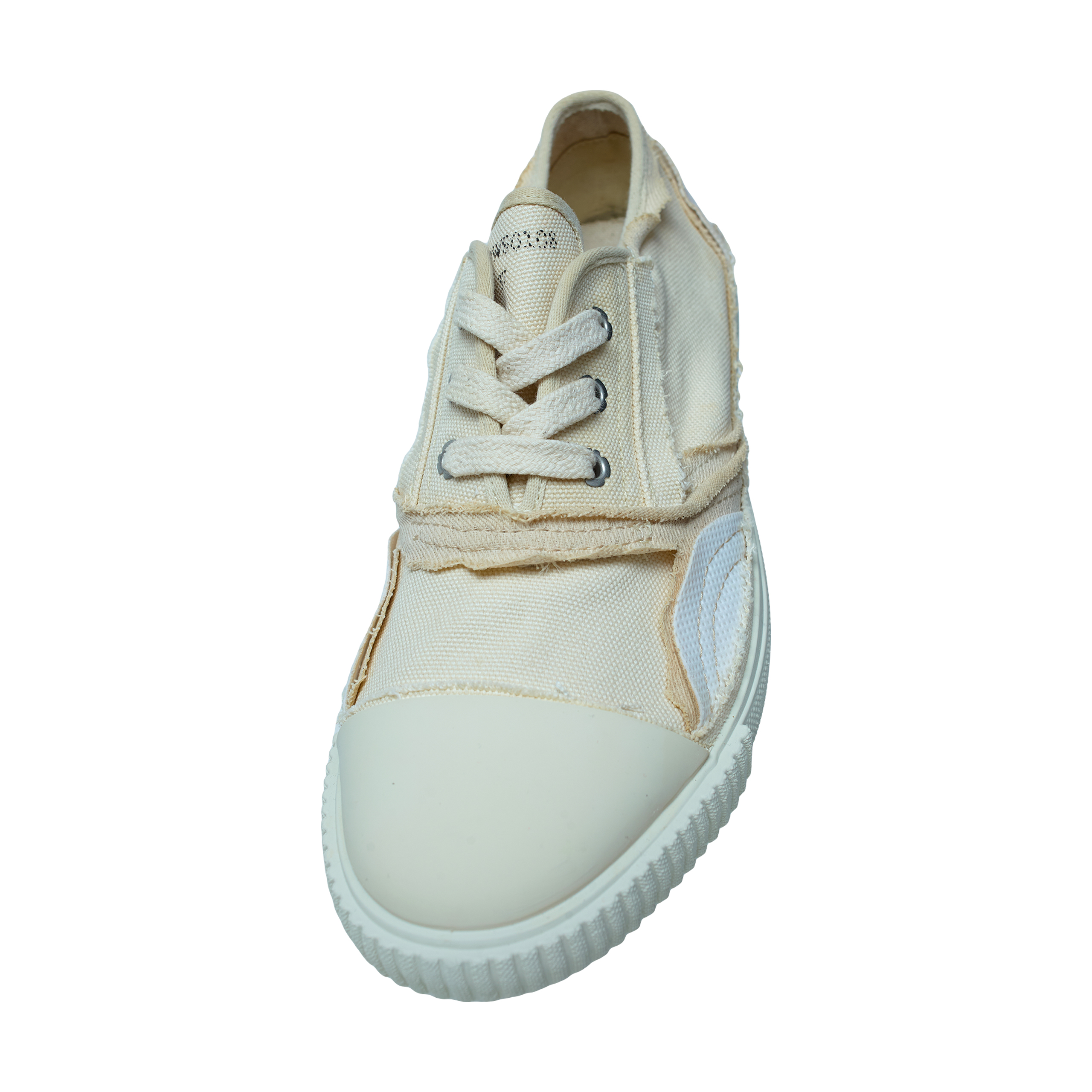 Buy Maison Margiela men beige inside-out canvas sneakers for