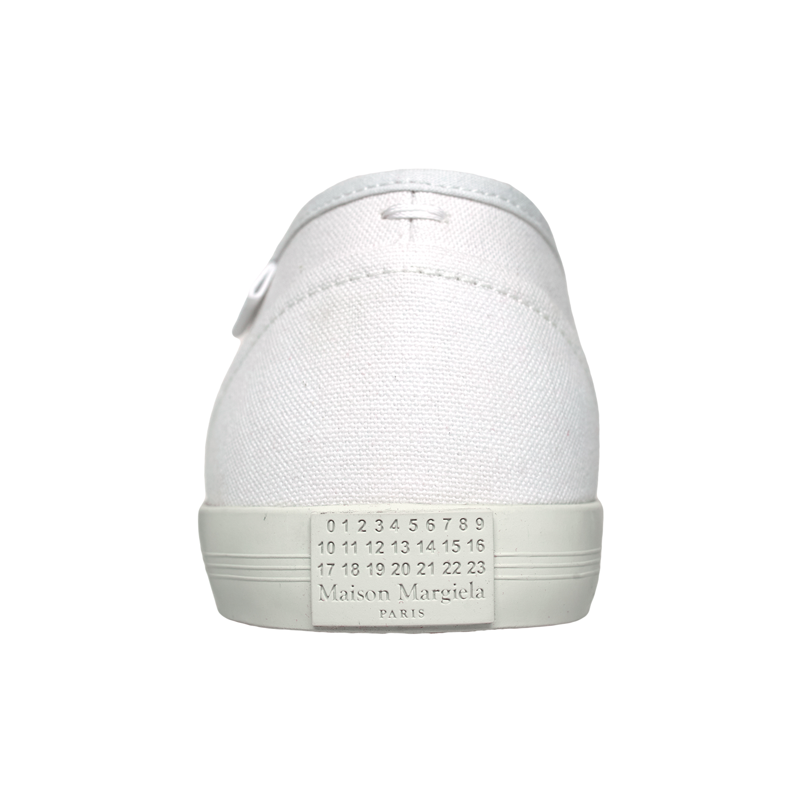 Shop Maison Margiela Tabi Canvas Sneakers In White