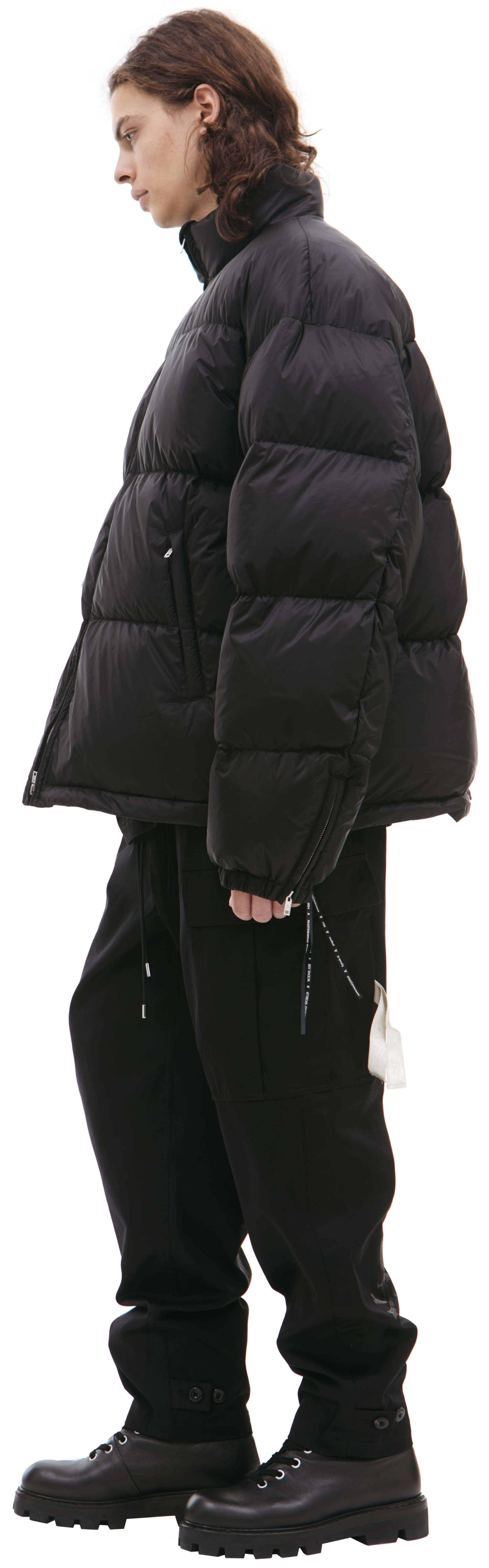 Buy Mastermind WORLD men black oversize down jacket with