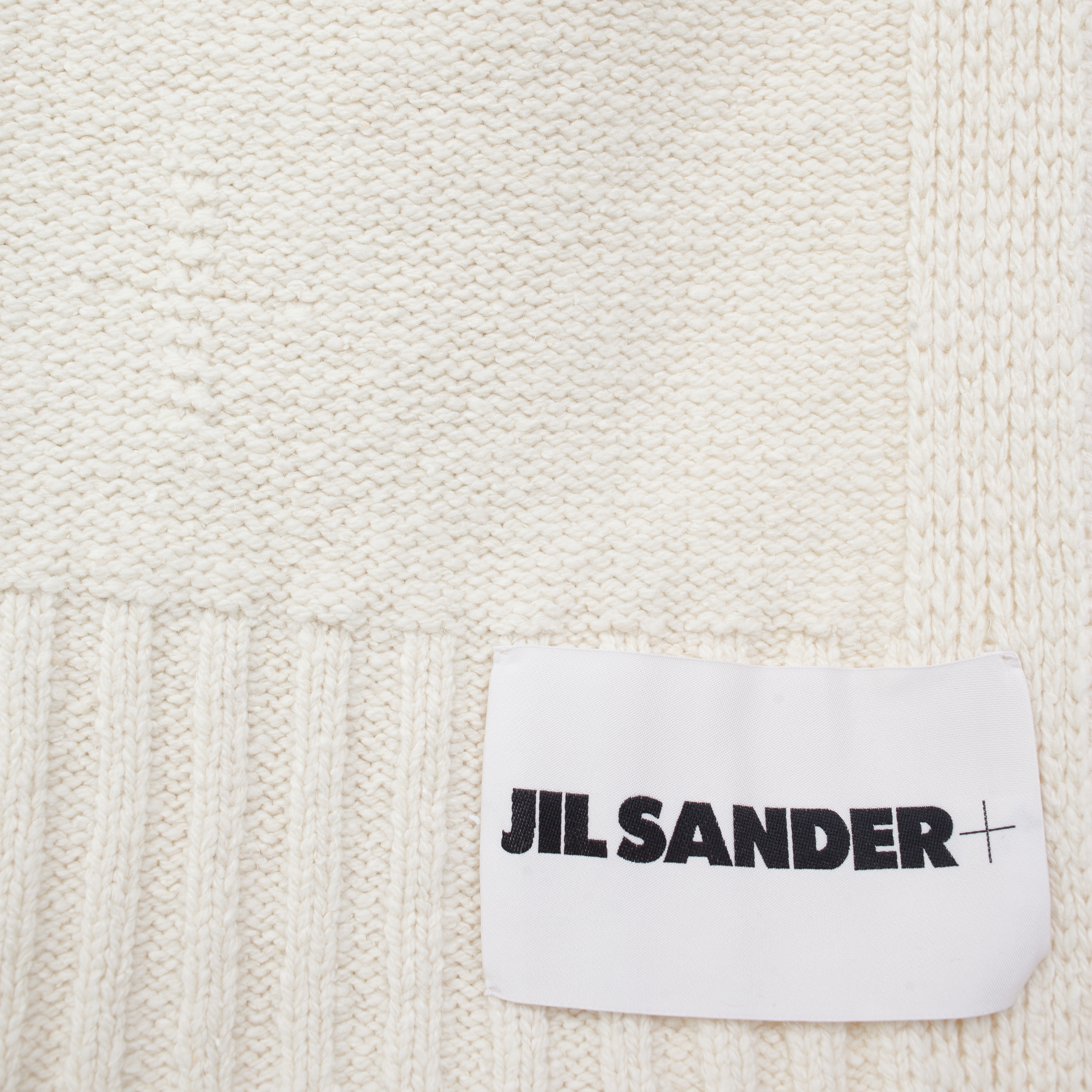 Shop Jil Sander Beige Wool And Silk Scarf