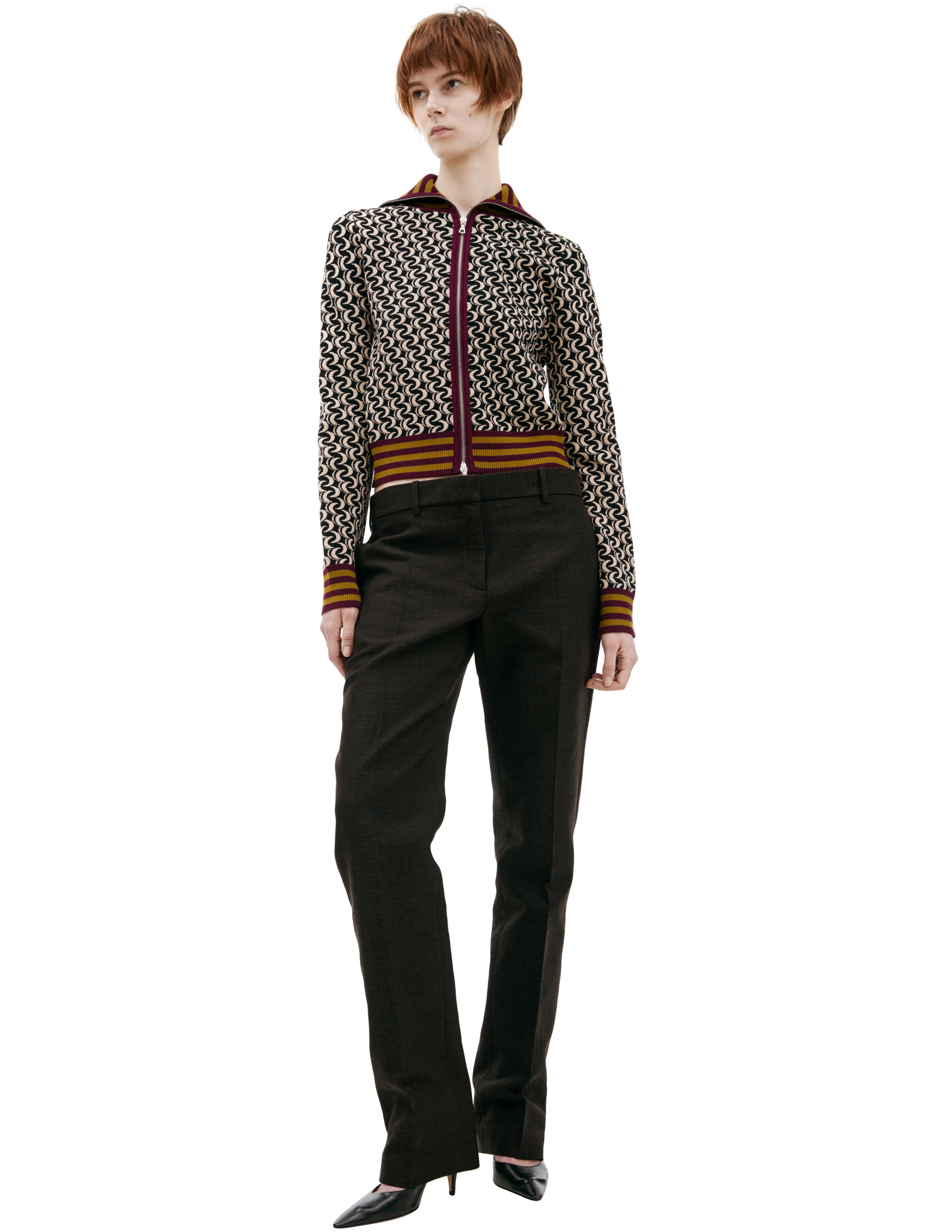 The Row Straight Trousers With Arrows In Black