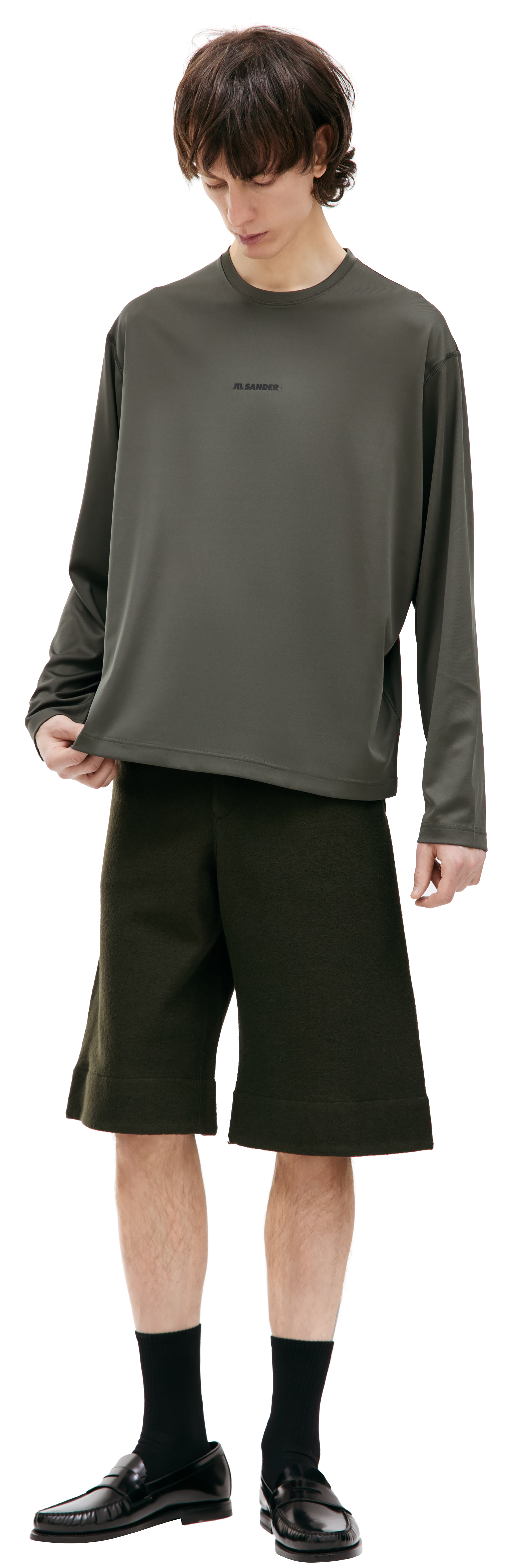 Buy Jil Sander men green rash guard t-shirt for $395 online