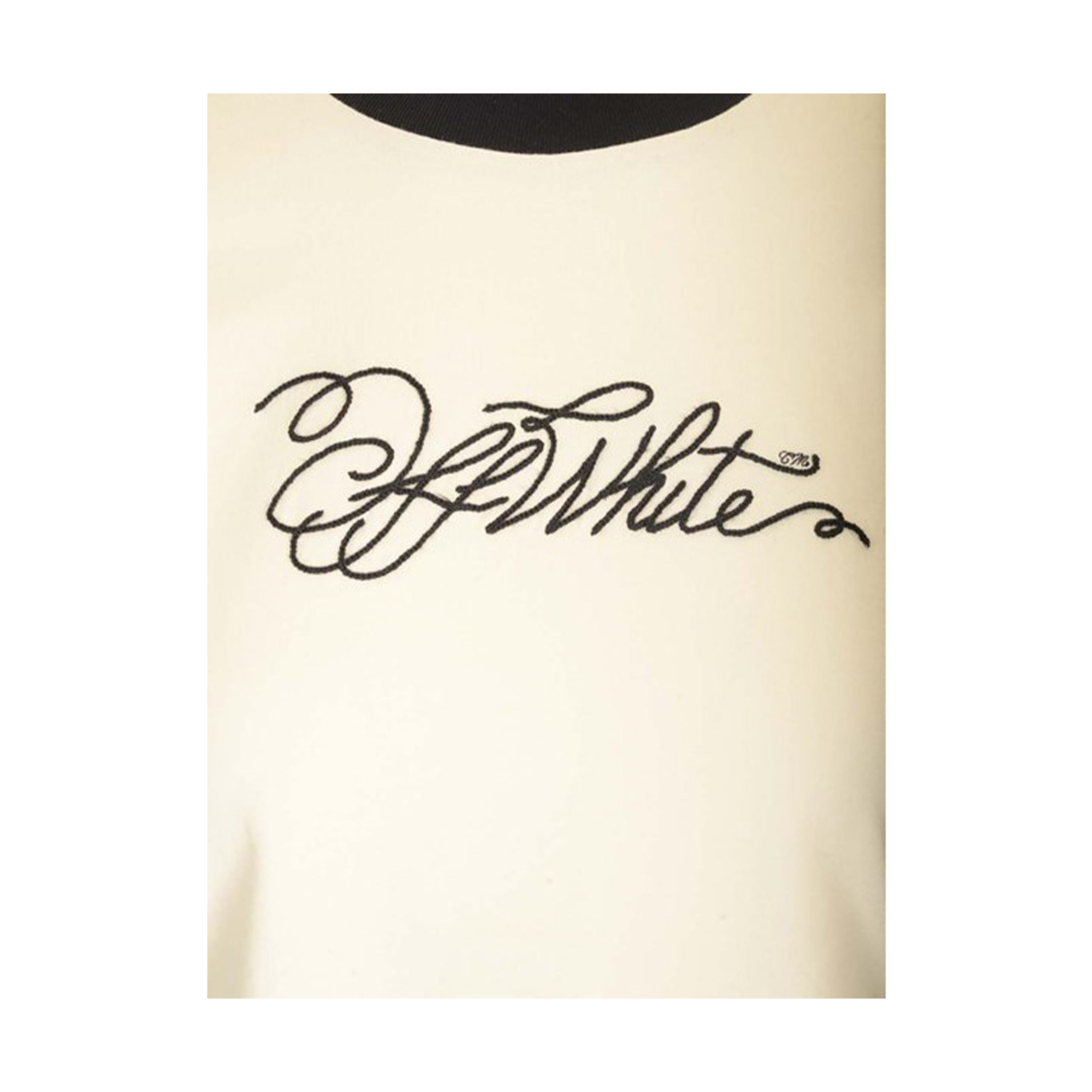 Buy Off White women logo embroidered t-shirt for $217 online