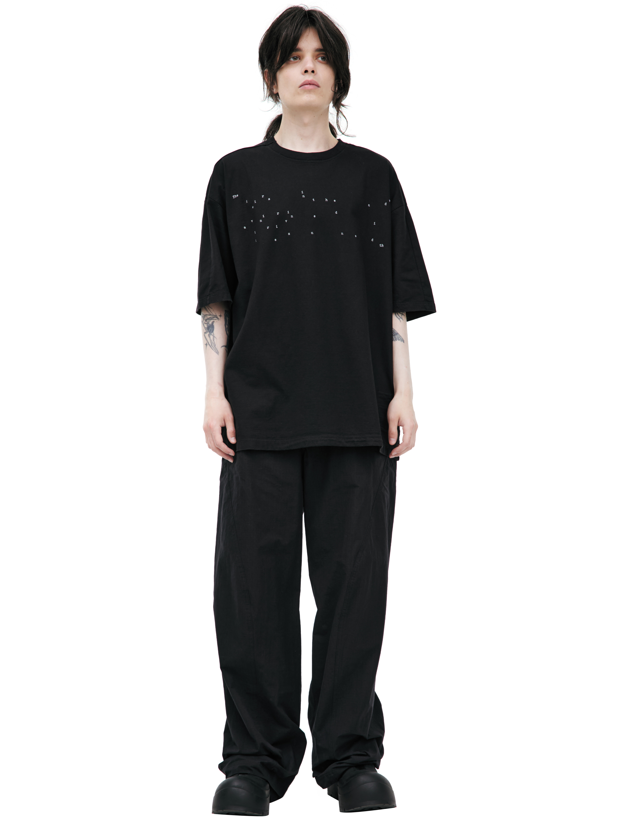 The Viridi-anne Oversize Print T-shirt In Black