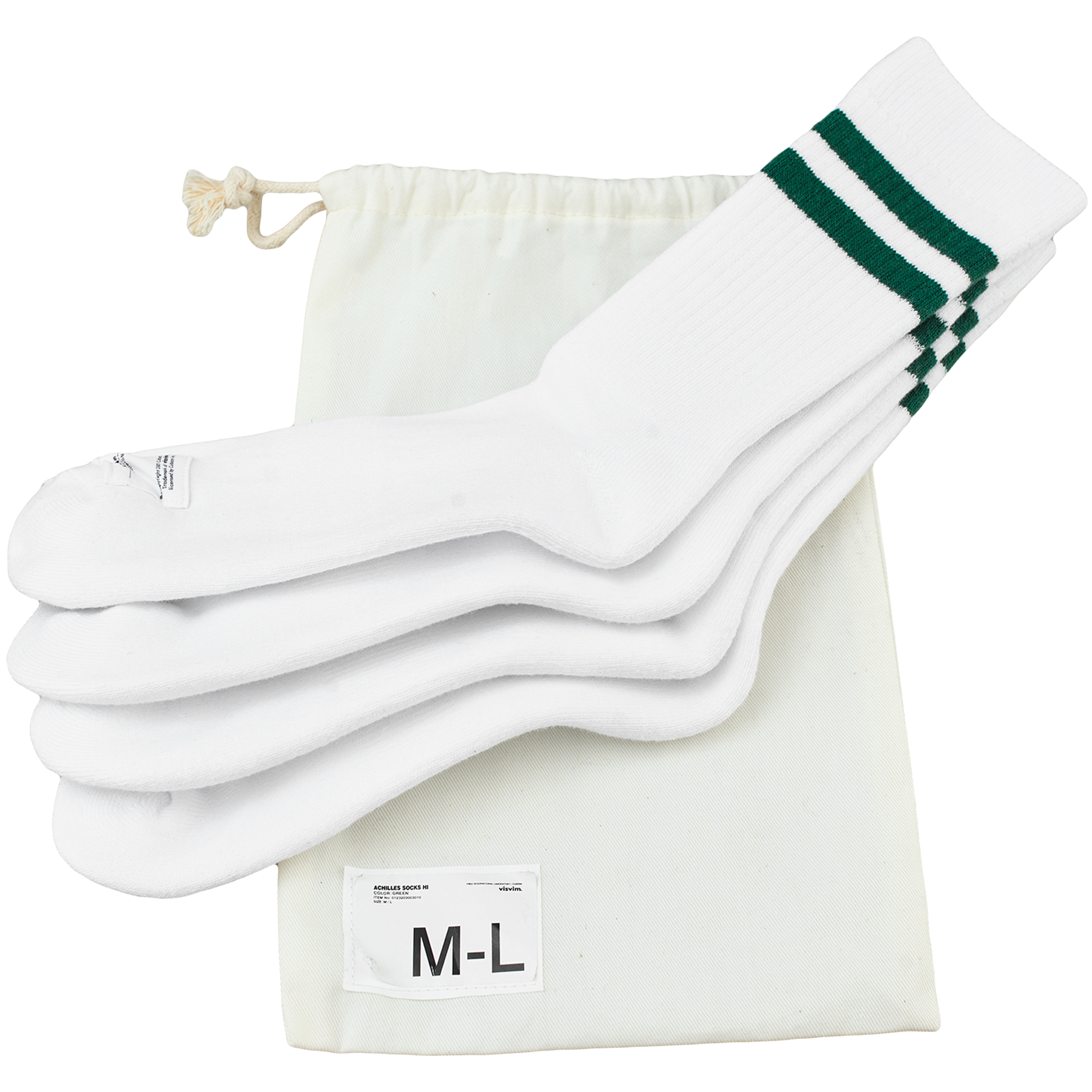 Visvim 3 Pack Socks In White