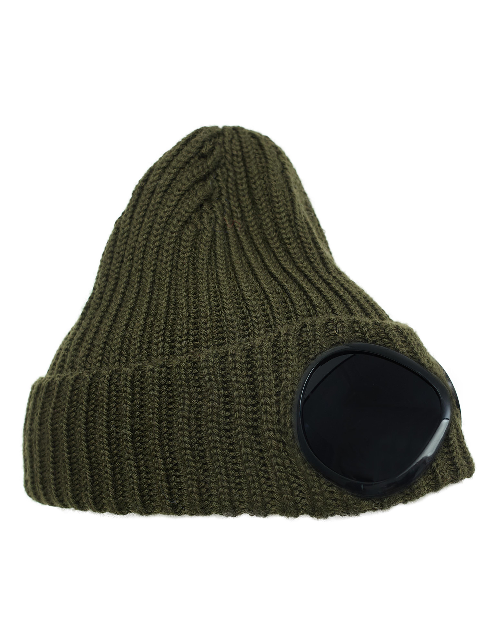 C.P. COMPANY WOOL BEANIE WITH LENSES