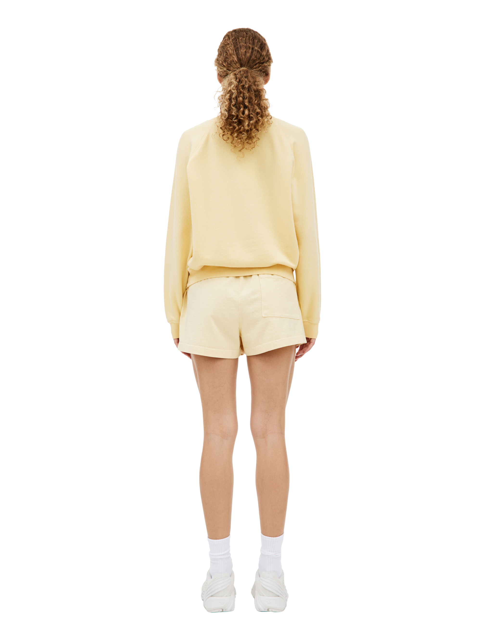 Sporty And Rich Embroidered Logo Sweatshirt In Yellow