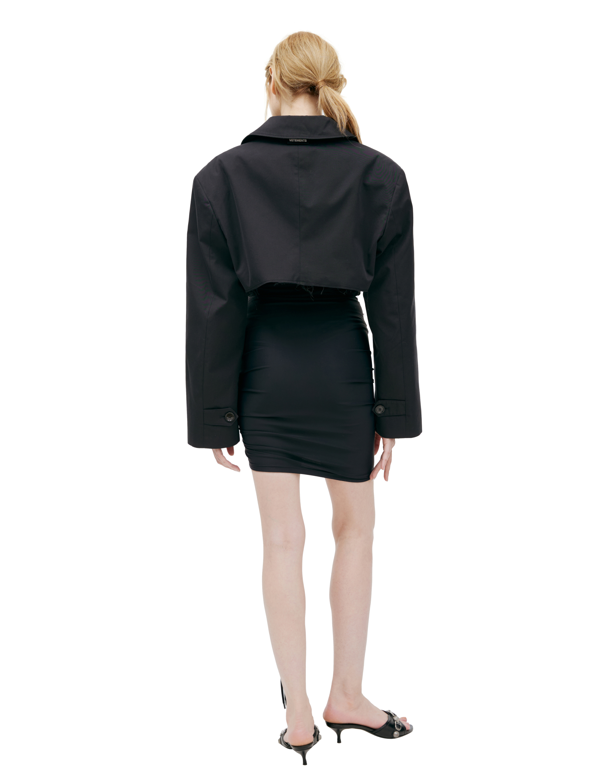 Vetements Shortened Blazer With A Button In Black