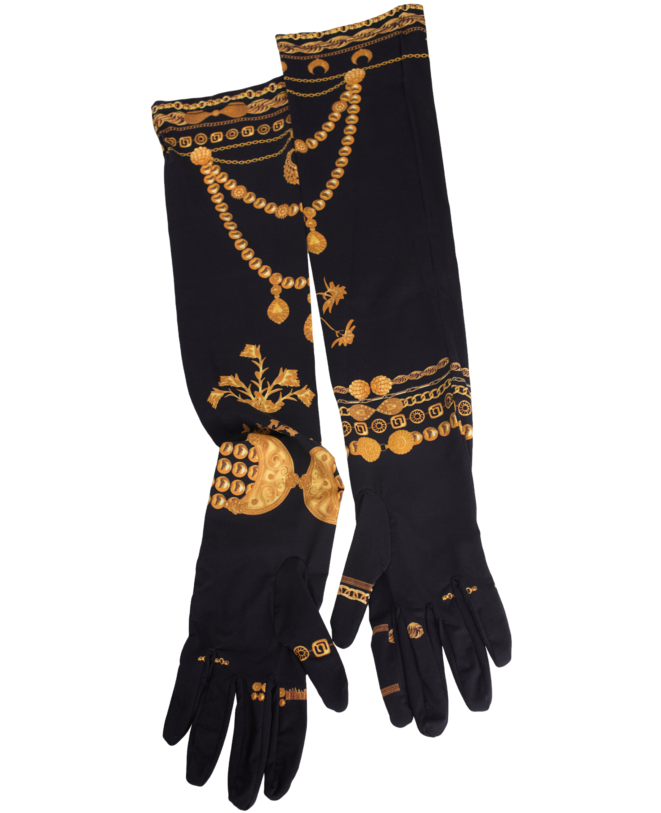 Shop Marine Serre Printed Gloves In Black