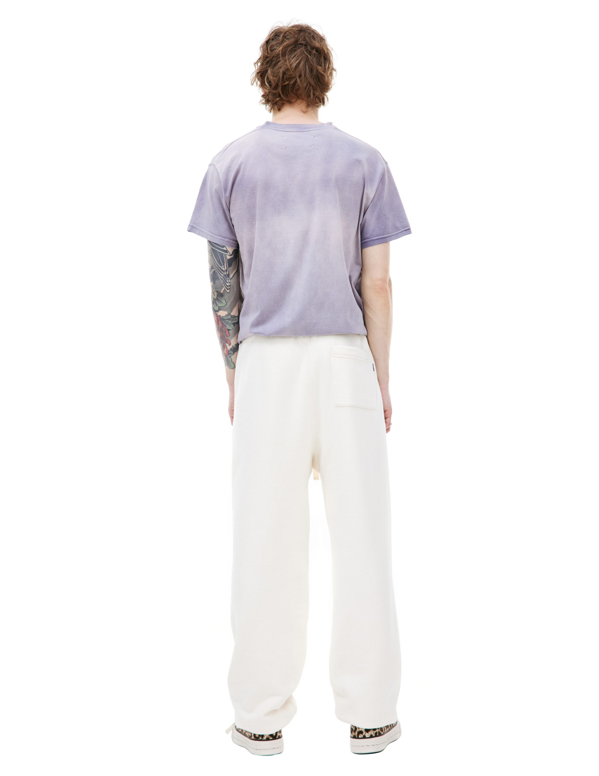 Shop Jil Sander Beige Cotton Sweatpants