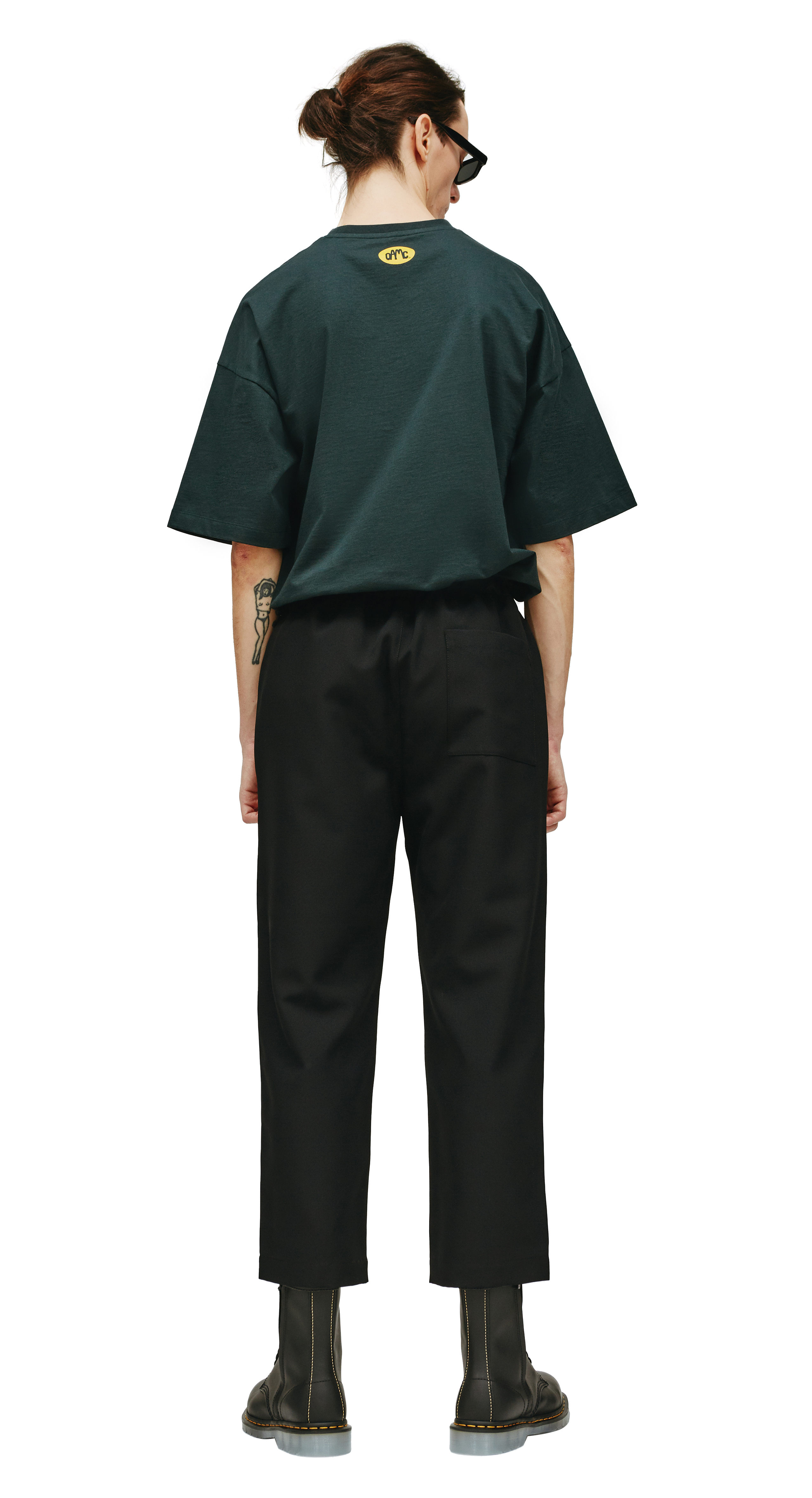 Cropped drawcord trousers