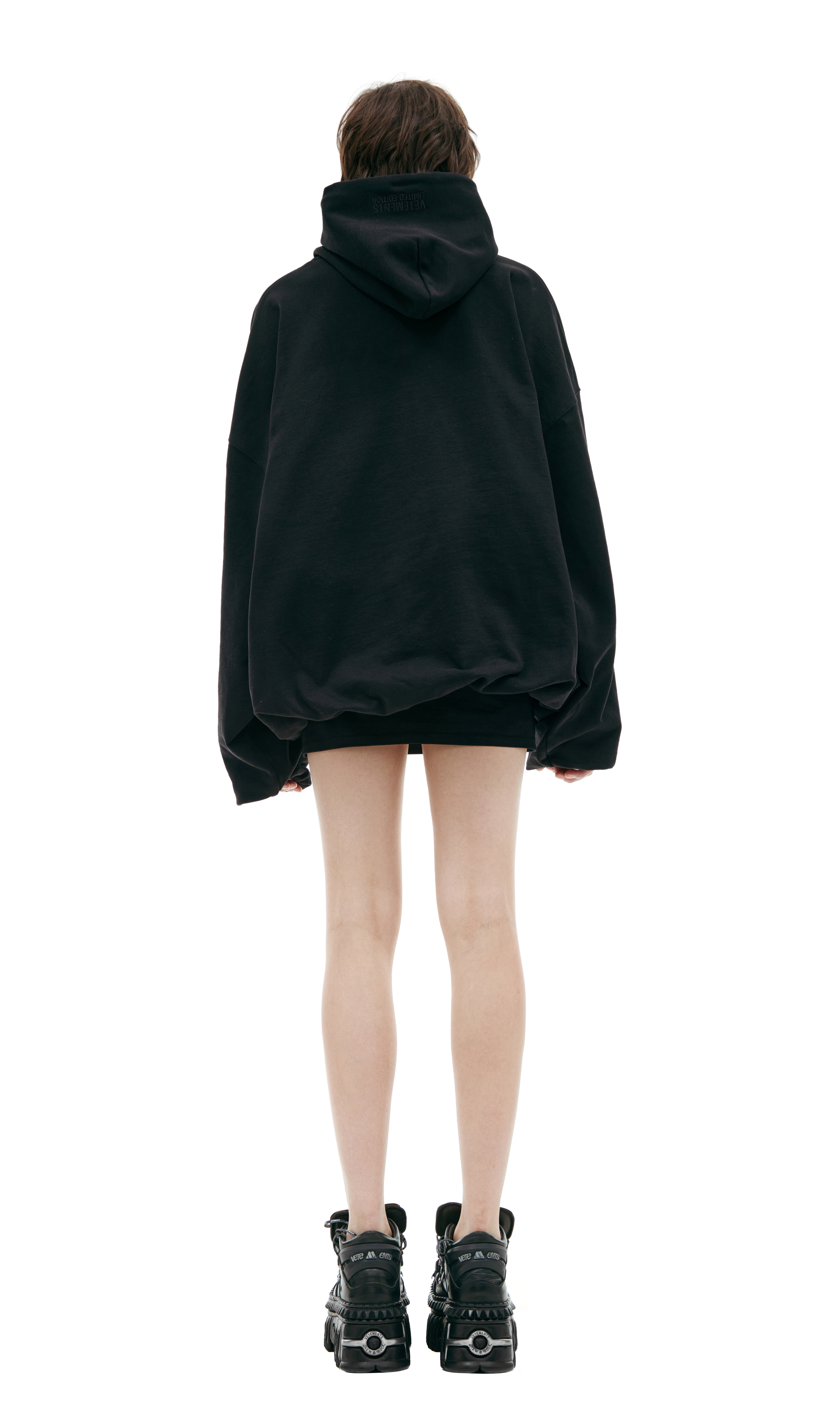 Buy VETEMENTS women black logo hoodie for $478 online on