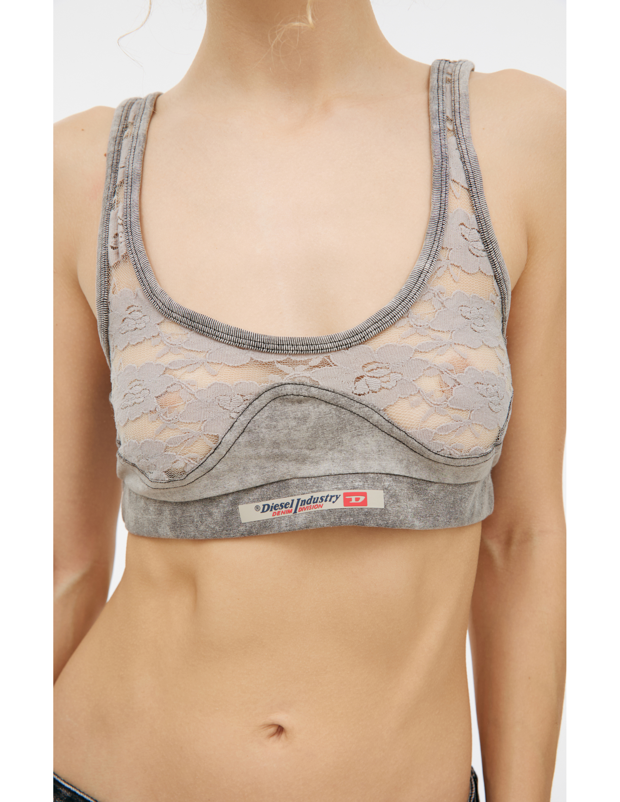 DIESEL LACE BRA UFSB-DENIM-LACE