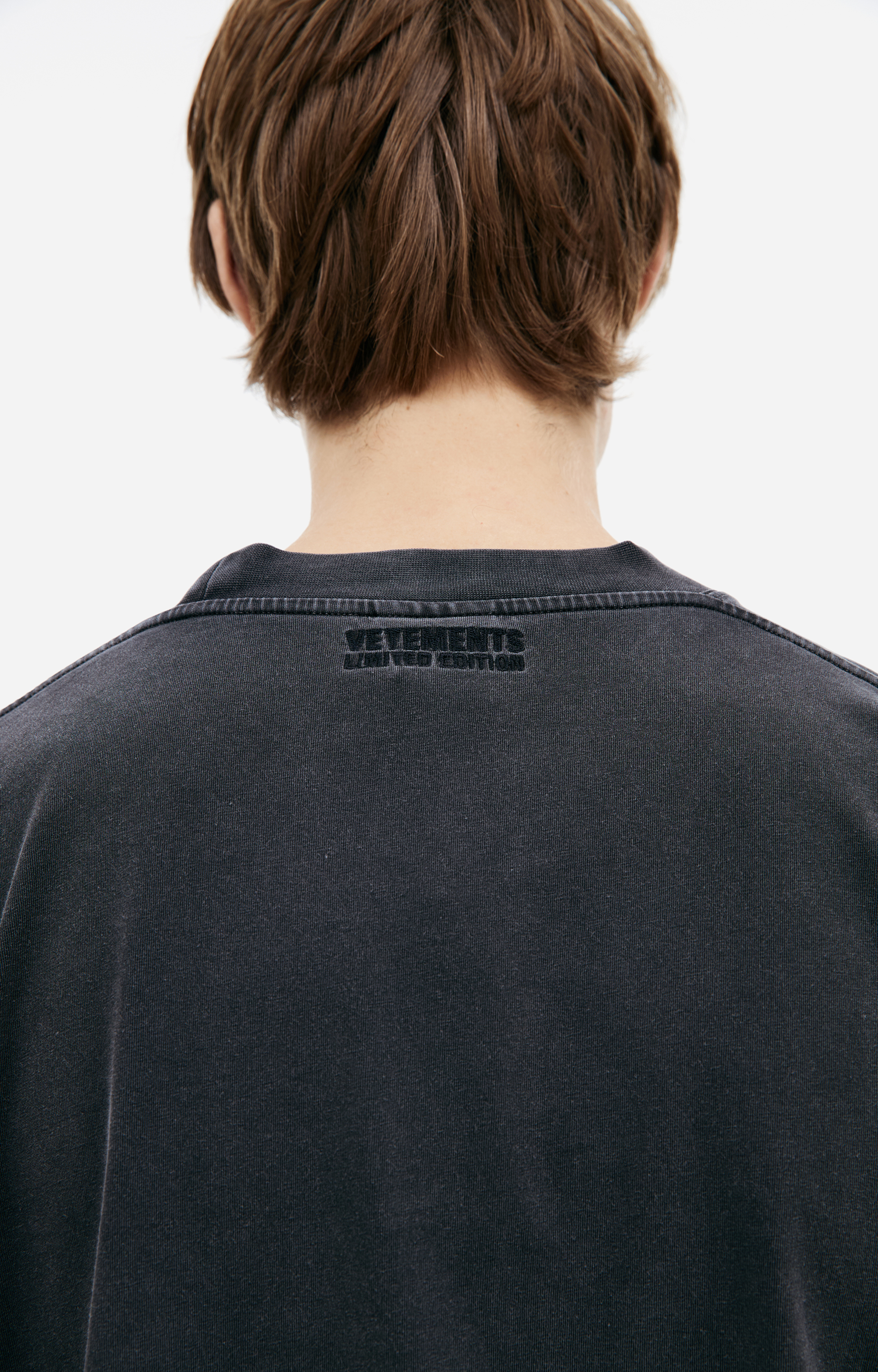 Buy VETEMENTS men grey t-shirt 'paris xxxl' for $533 online on