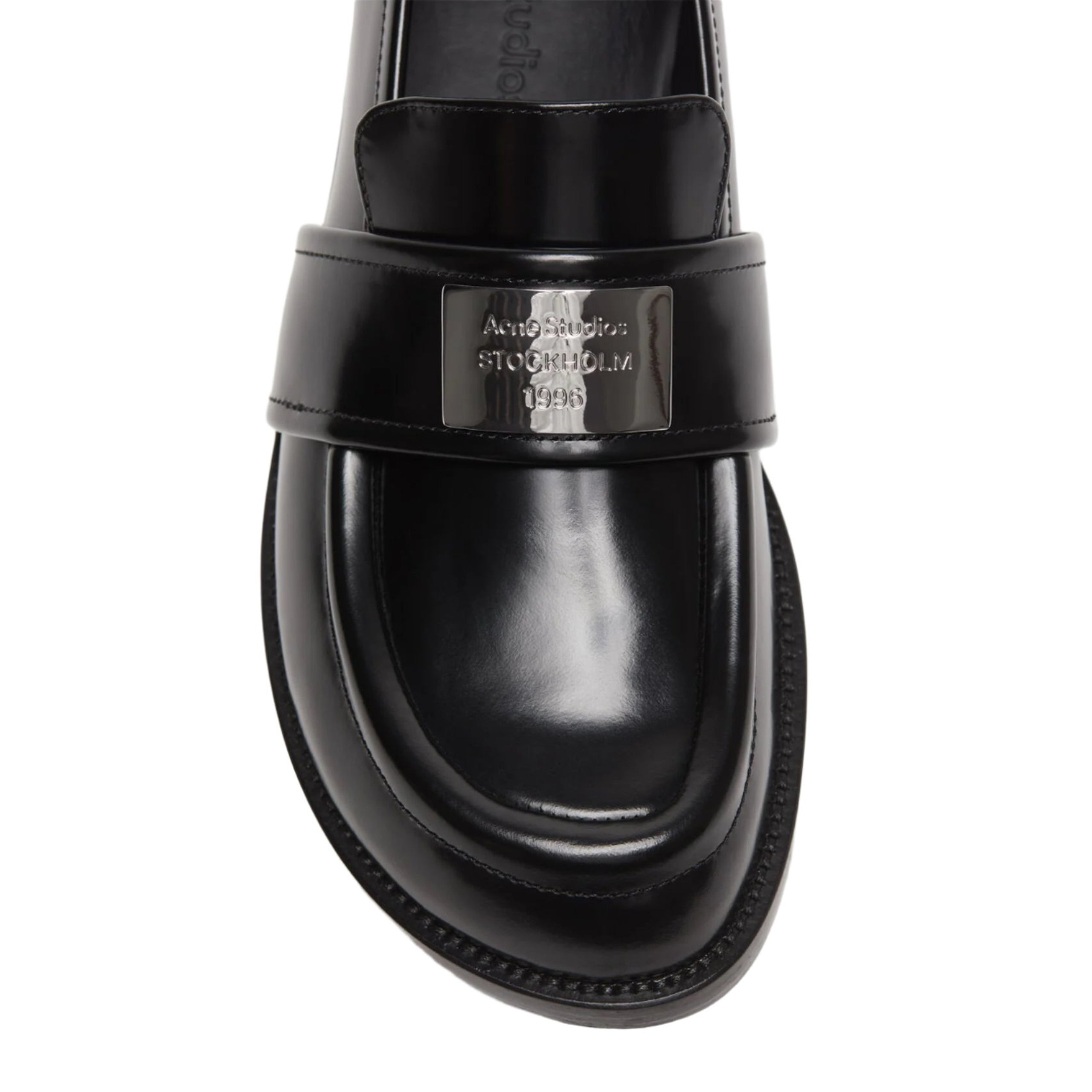 Acne Studios Women Leather Loafers In Black