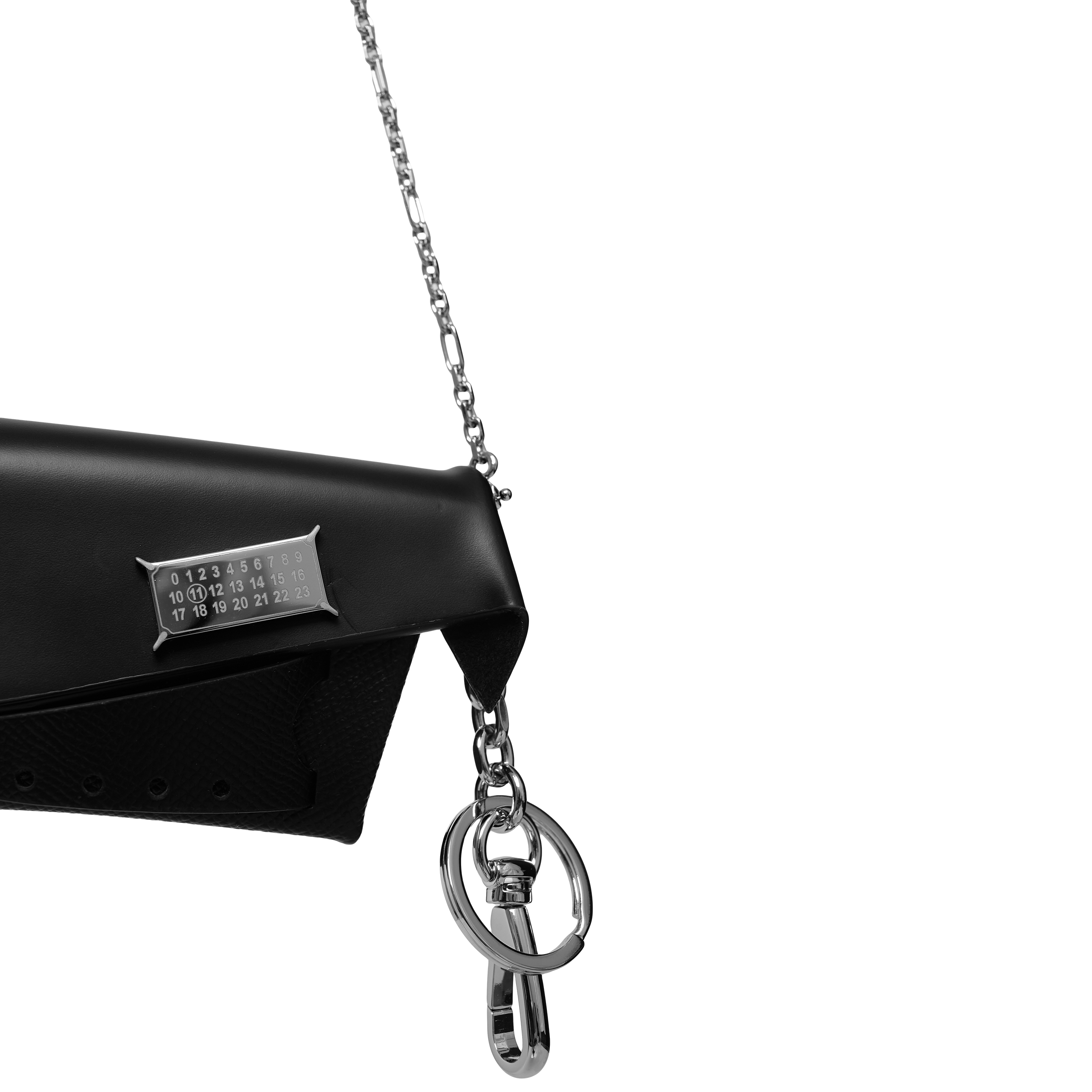 Shop Maison Margiela Black 'snatched Small' Shoulder Bag