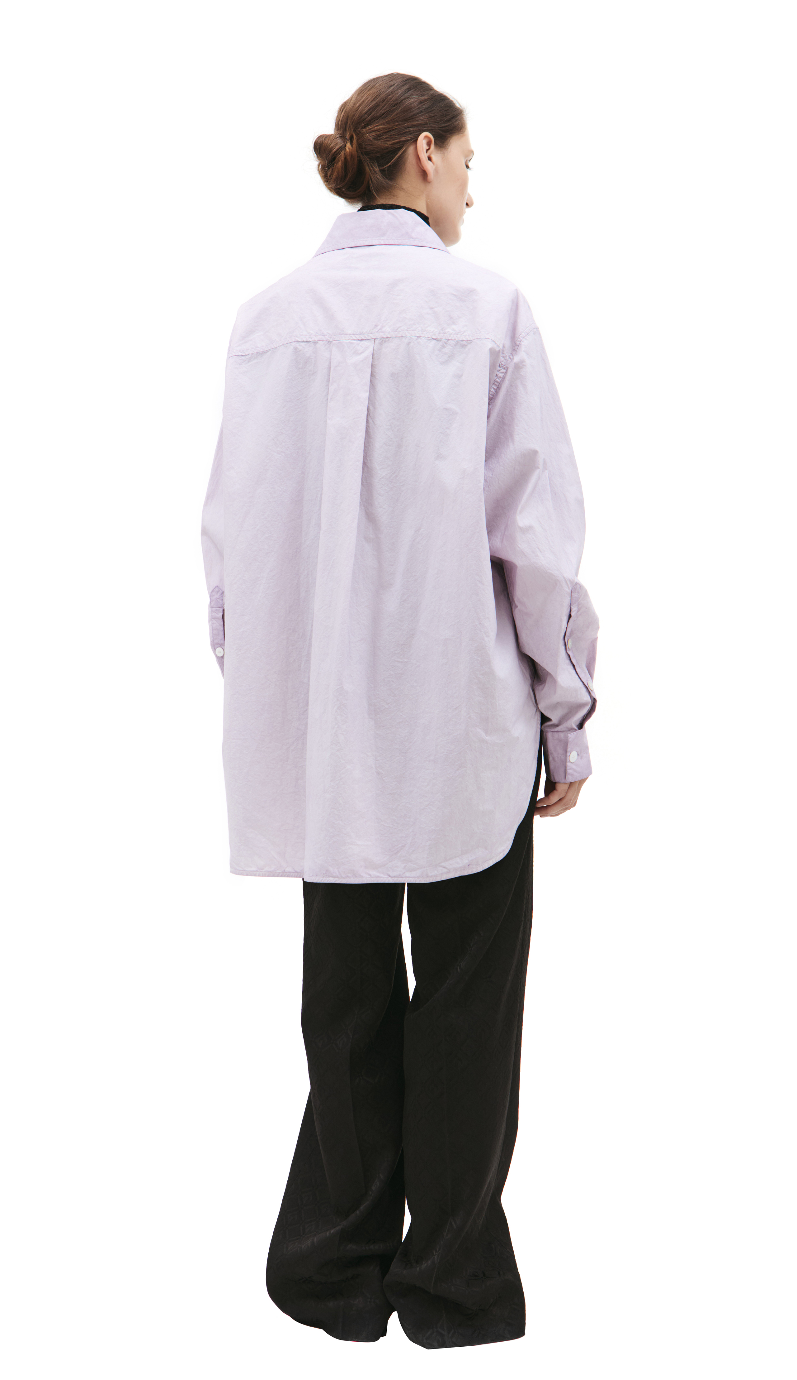 sudo oversized shacket -「katsuragi」#015 POL Pieced Floral Denim Oversized Shacket - Women's Coats
