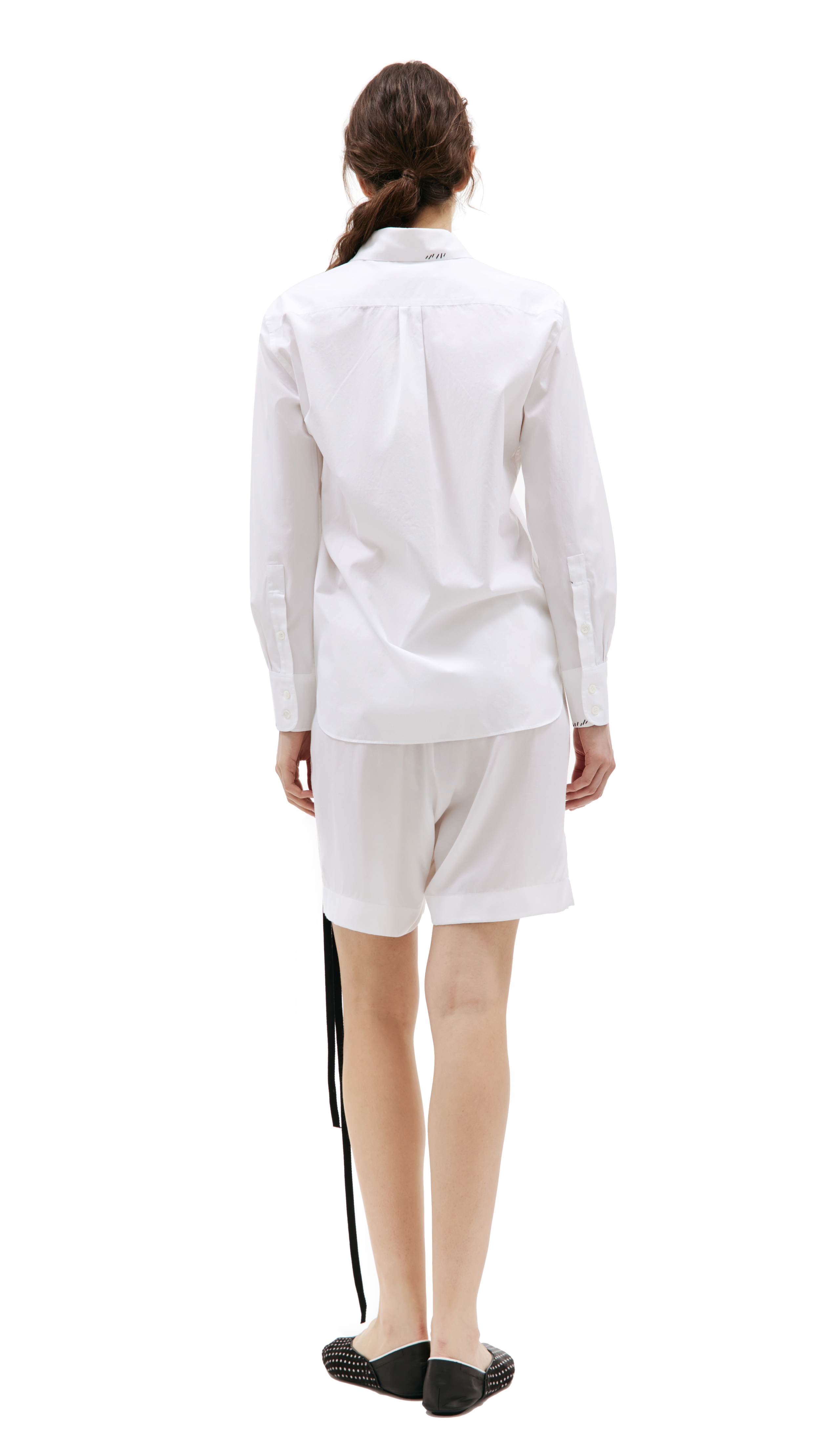Buy Marni women white logo embroidery shirt for $335 online