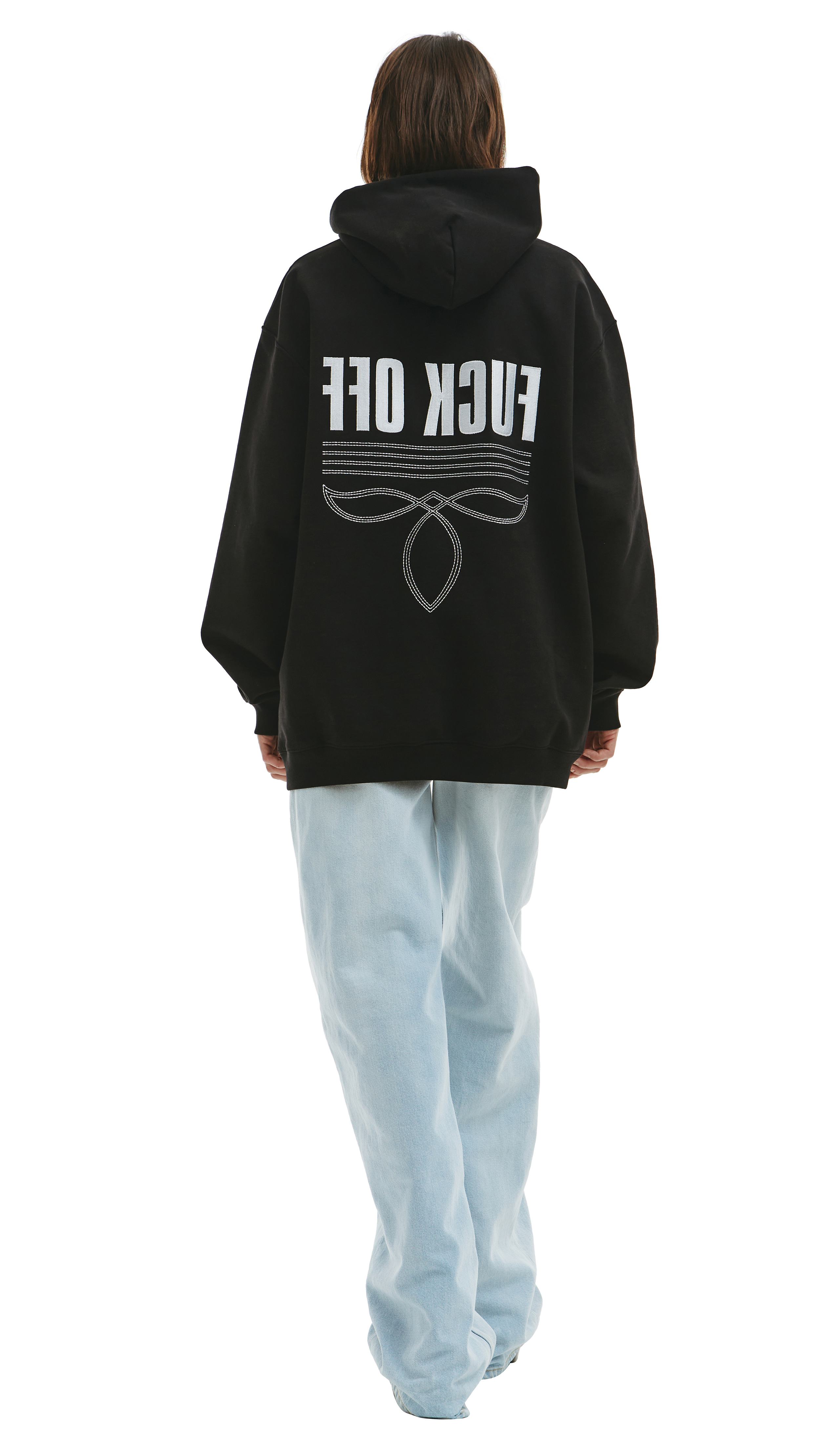 Vetements Inside Out Fitted Hoodie in White