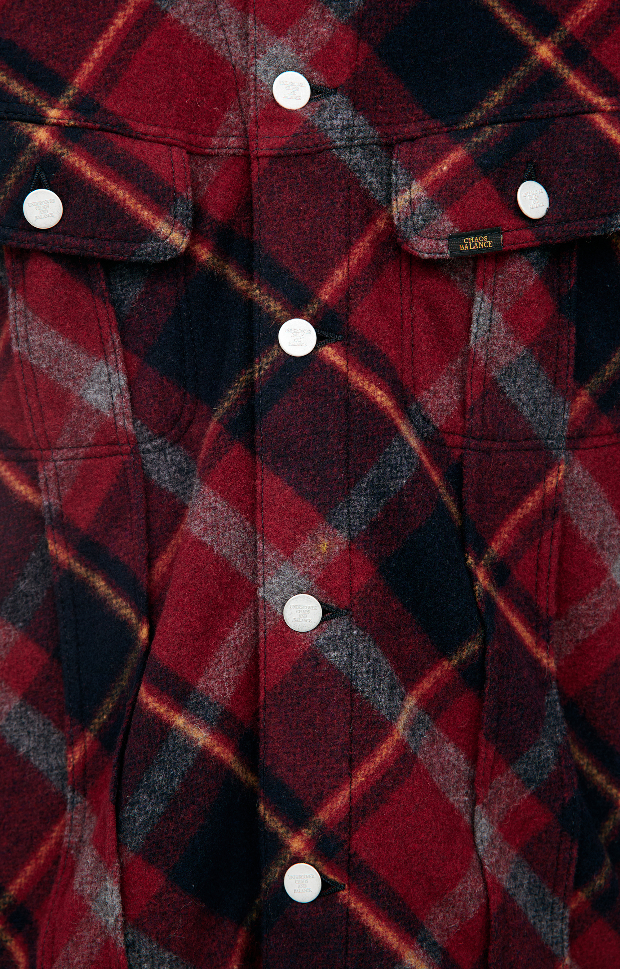 ジャケット・アウター WOOL LIKE CHECK JACKET ZIGGY CHEN Oversized Worker Jacket （Olive × indigo / Khaki