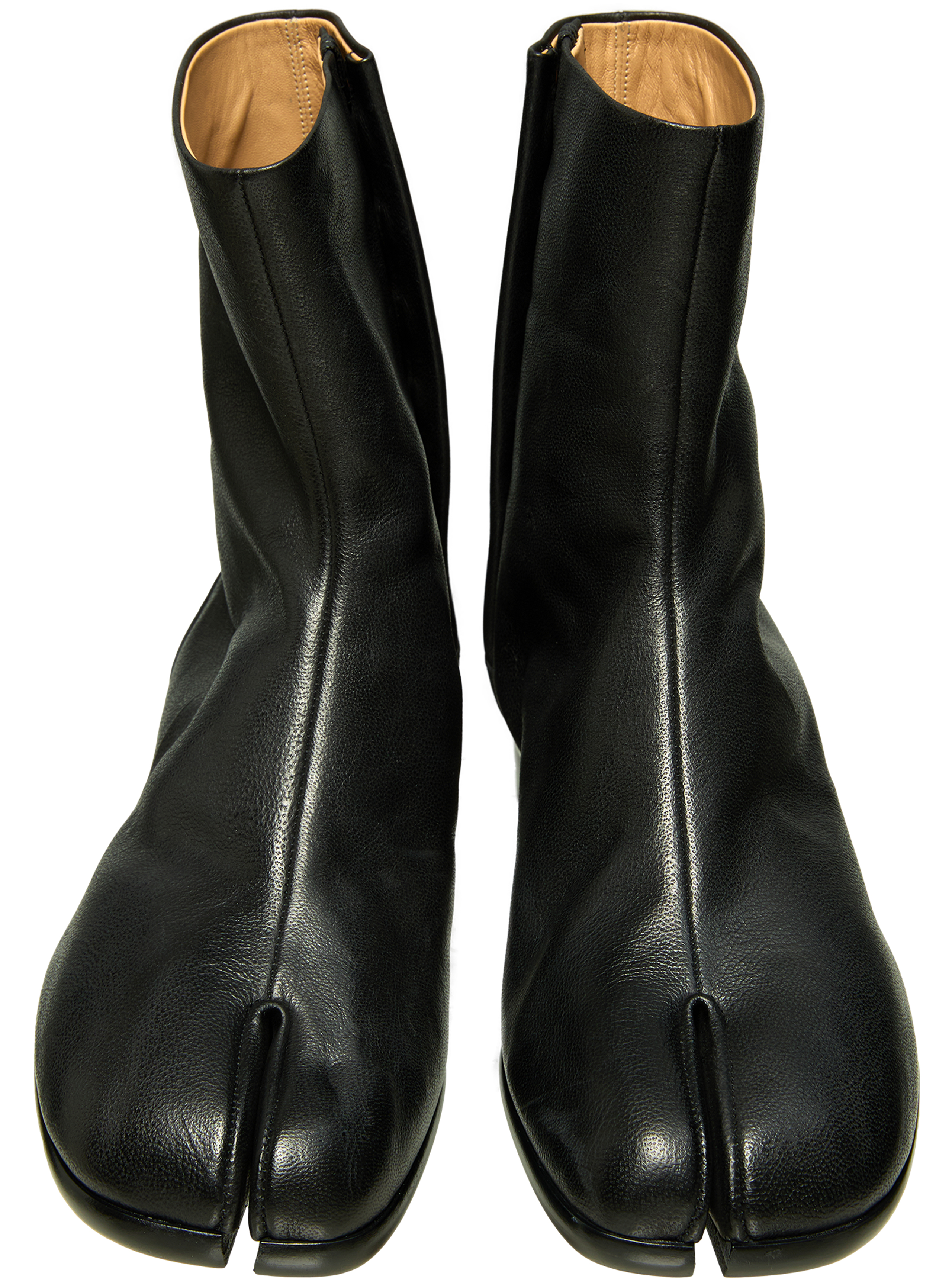 Buy Maison Margiela men black tabi ankle boots for $1,705 online