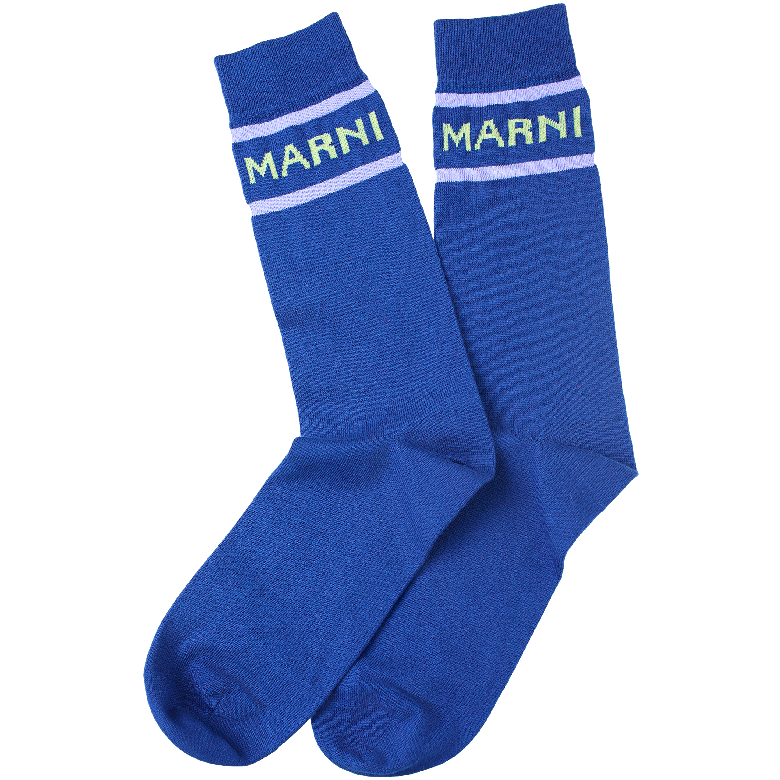Shop Marni Blue Logo Socks