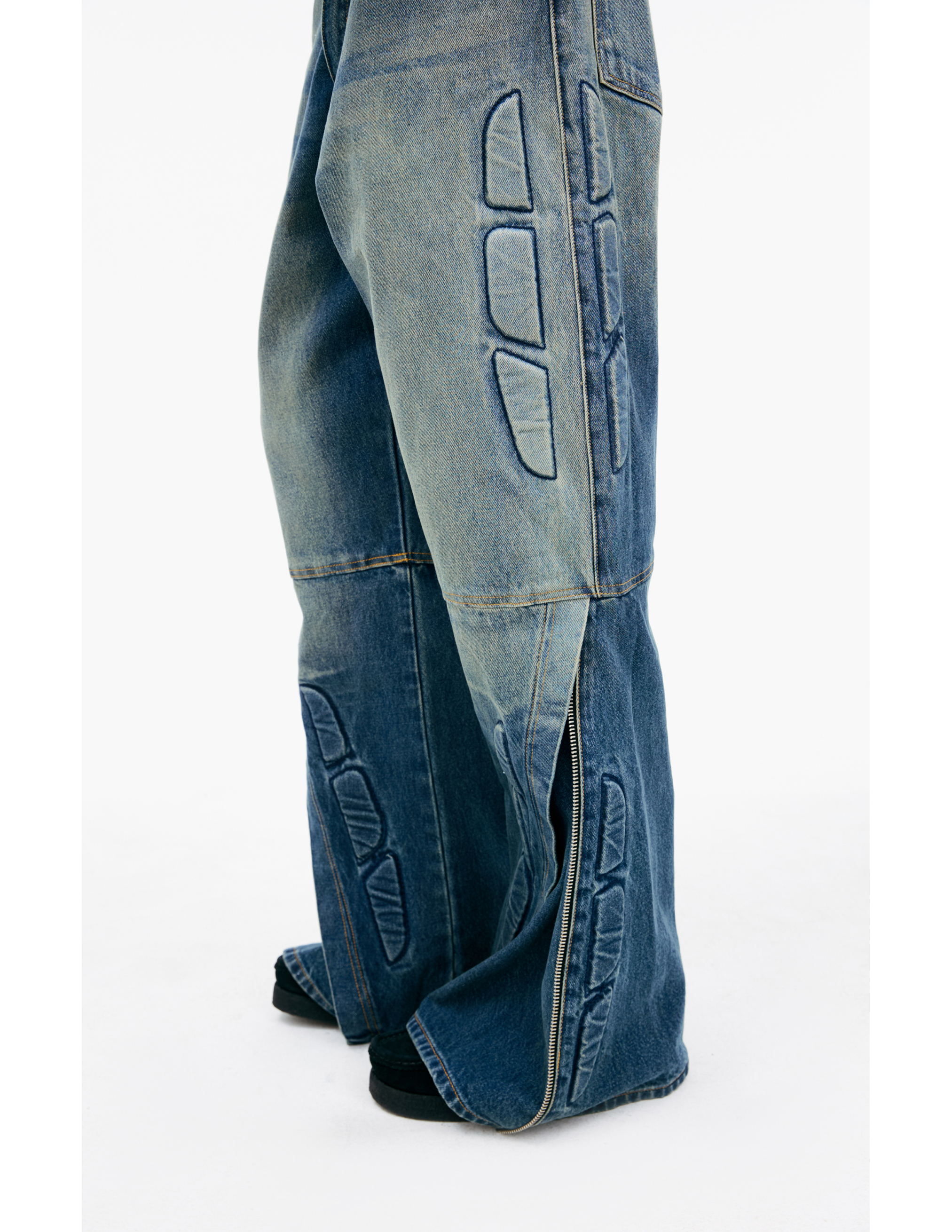 Satoshi Nakamoto Wide Jeans With Zippers
