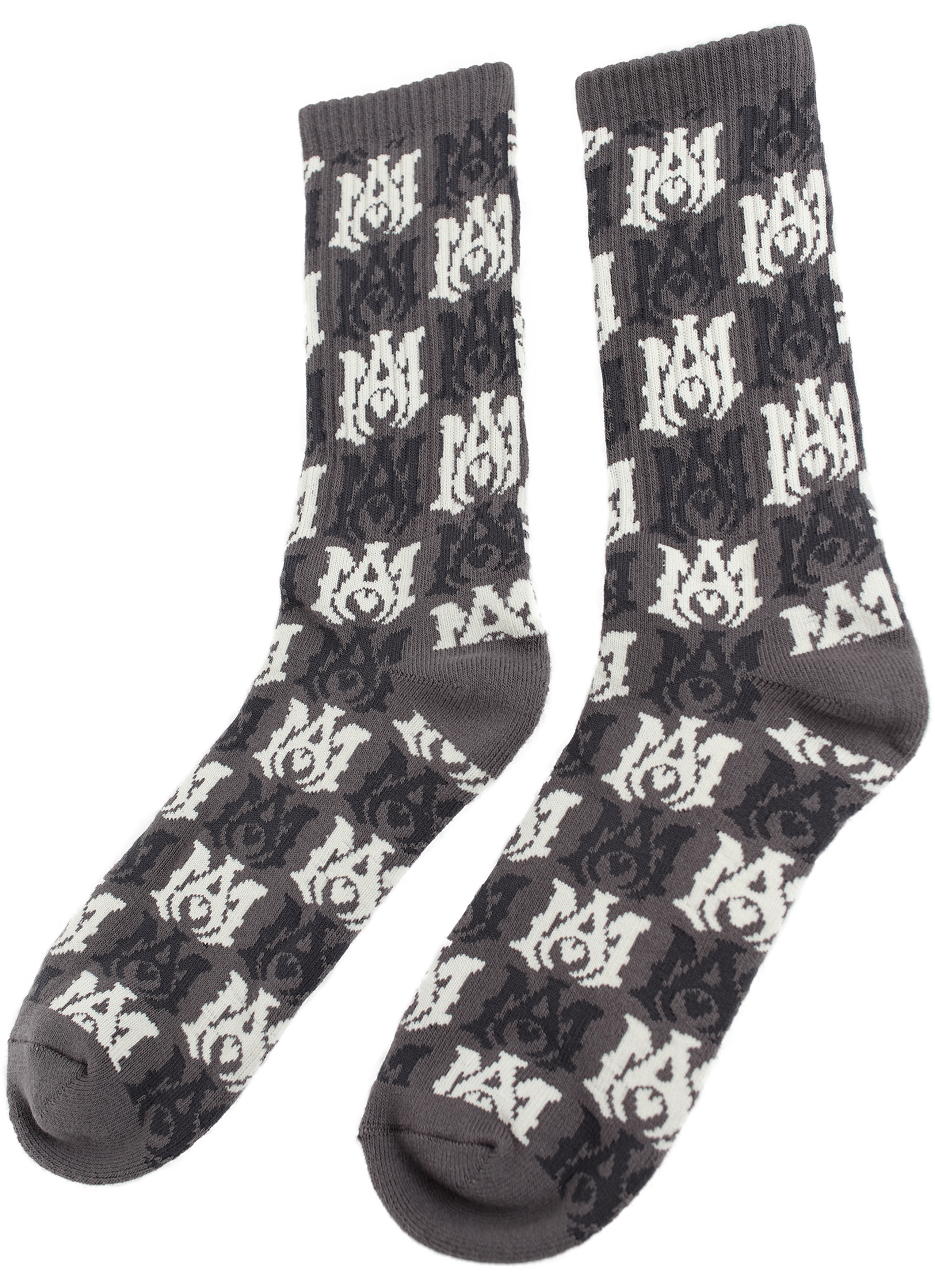 Buy AMIRI men grey cotton monoprint socks for €95 online on SV77