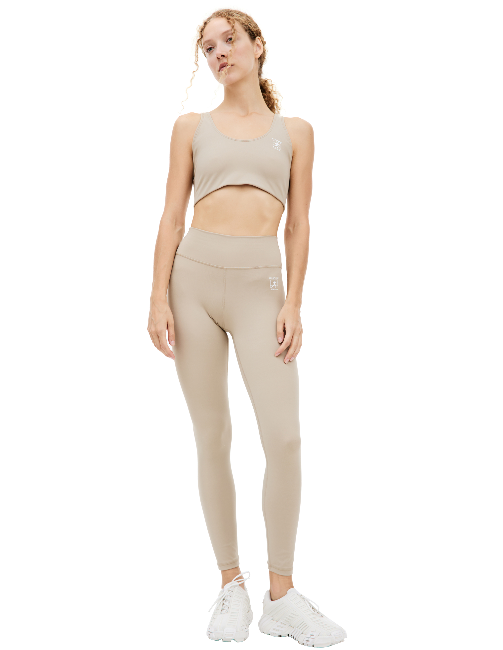 Shop Sporty And Rich Stay Active Leggings In Brown