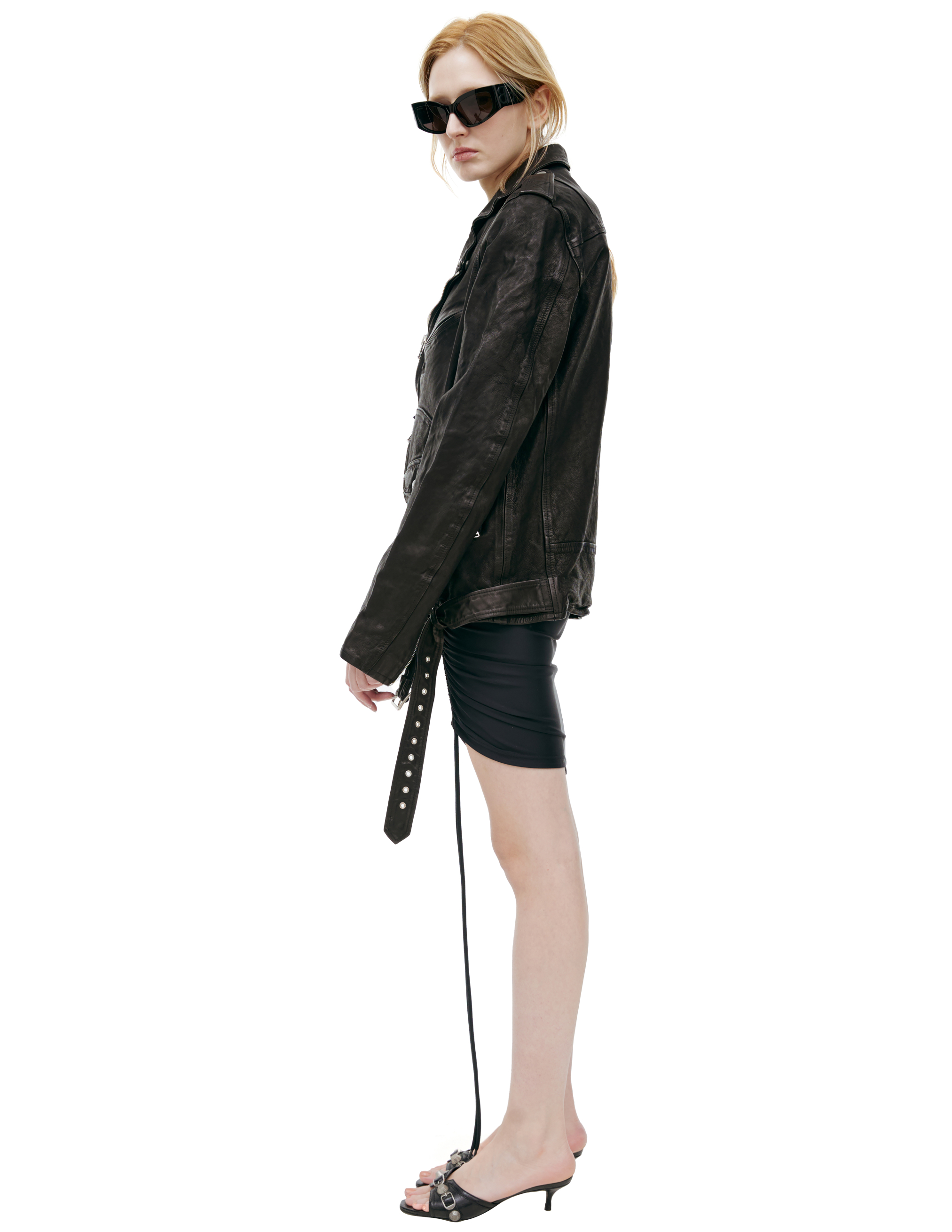 Yohji Yamamoto X Backlash Leather Jacket In Black