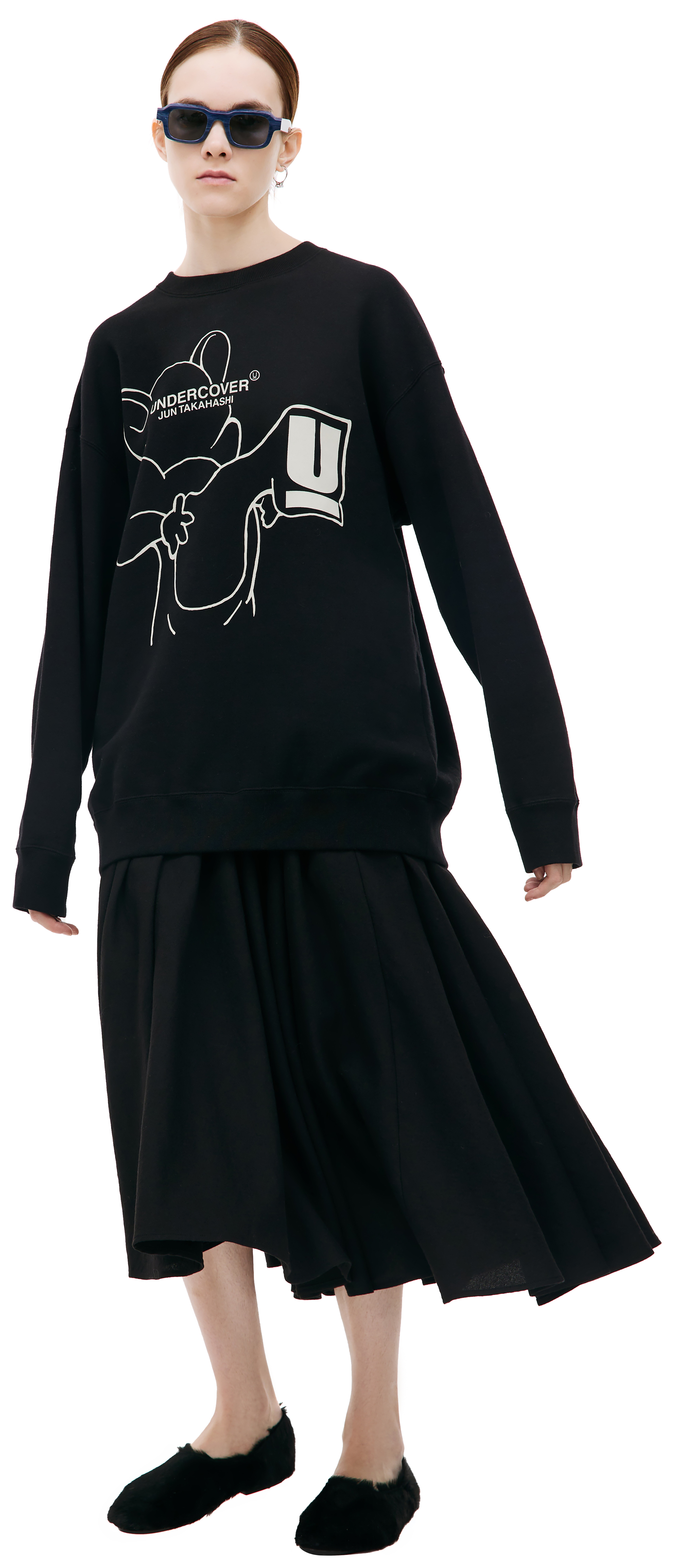 Buy Undercover women black graphic logo sweatshirt for $360 online